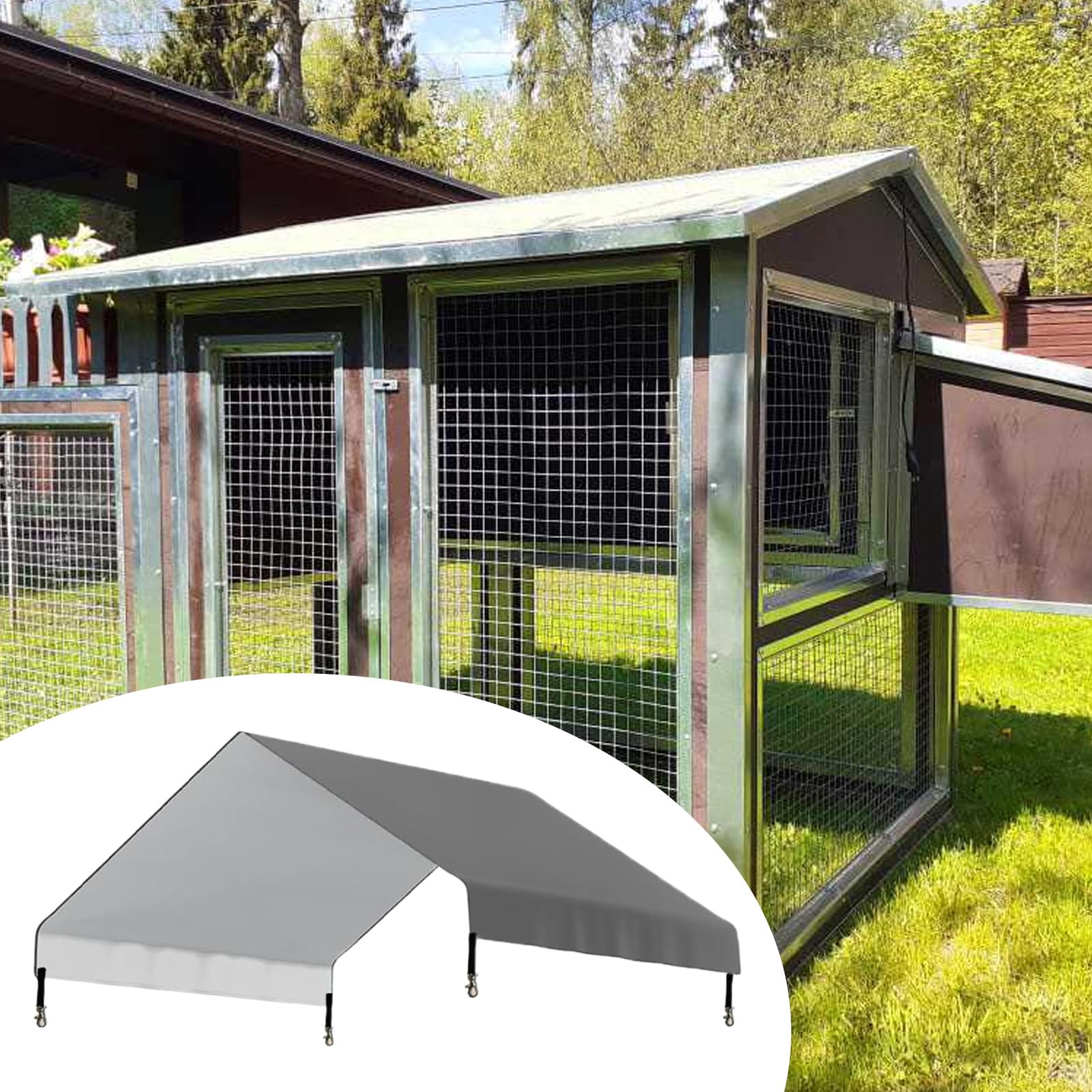 Hühnerstallabdeckung, wasserdicht, für Wohnung, Terrasse, Stall, Überdachung, Schutz für Außenzaun, Garten, Wohnung, Terrasse, Hof, Balkon, Geflügelschutz