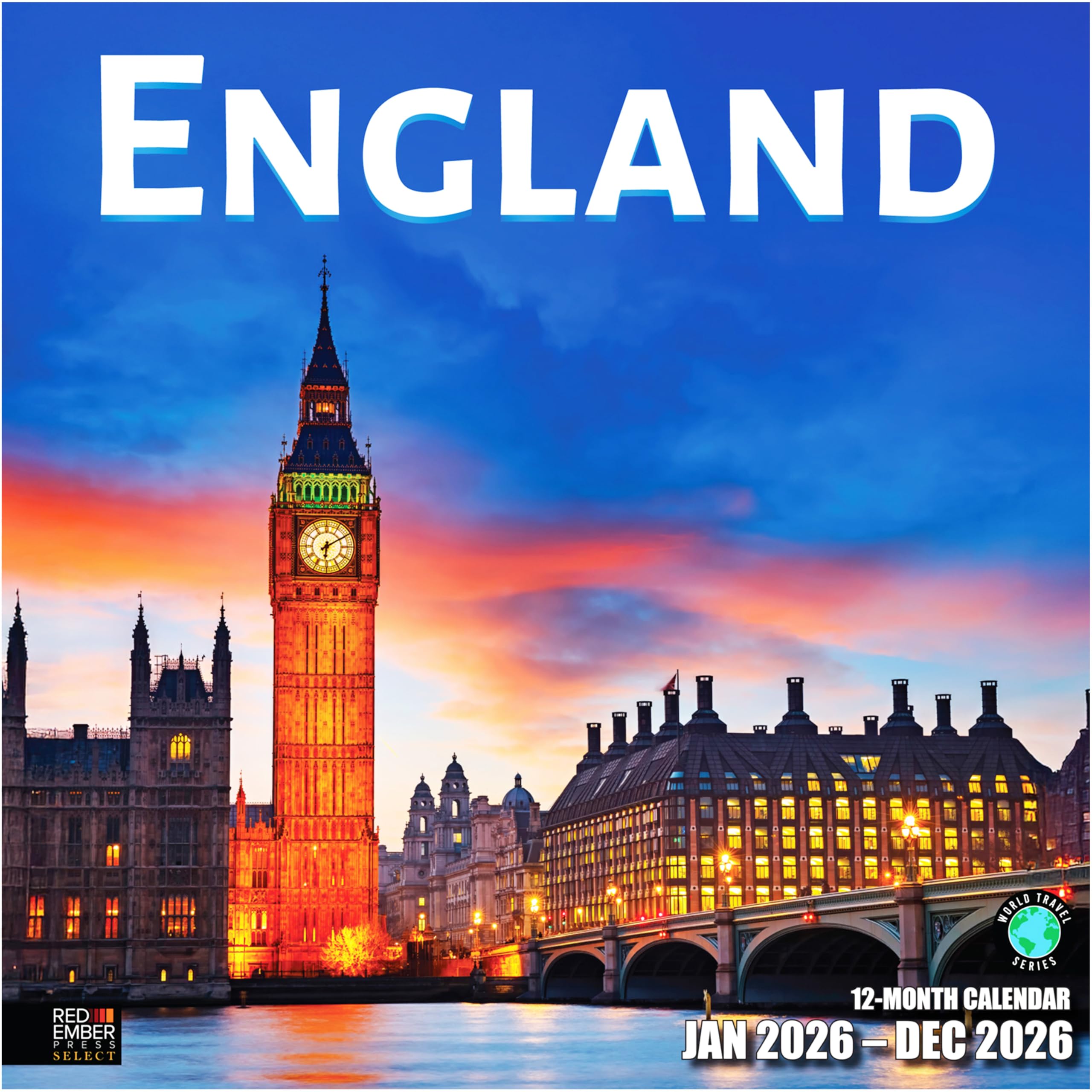 RED EMBER Select - England 2026 Wall Calendar 12 Month | 12" x 24" Open | Thick & Sturdy Paper | Giftable | Calendar 2026 — image 1