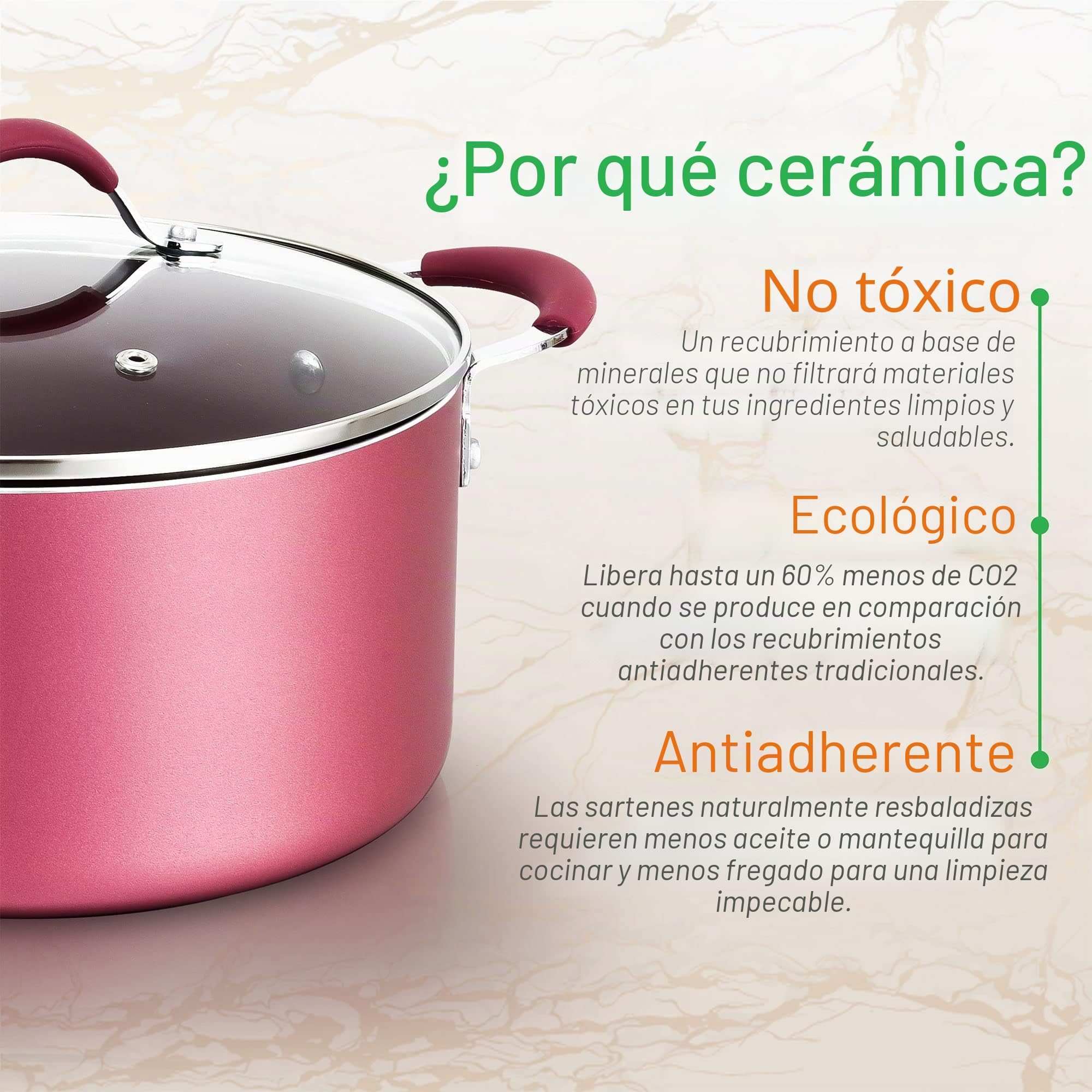 Nutrichef Set Bateria Cocina 20 Piezas, Profesional, Induccion, Utensilios, Juego de Ollas, Sartenes, Antiadherentes, Seguros para Estufas a Gas, Electricas, Facil Limpieza