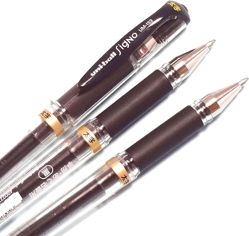 Miniatura 2 de Uni-Ball Signo Broad Point Gel Impact Pen Tinta Negra, 3 bolígrafos por paquete (importación de Japón) [Paquete original Komainu-Dou]
