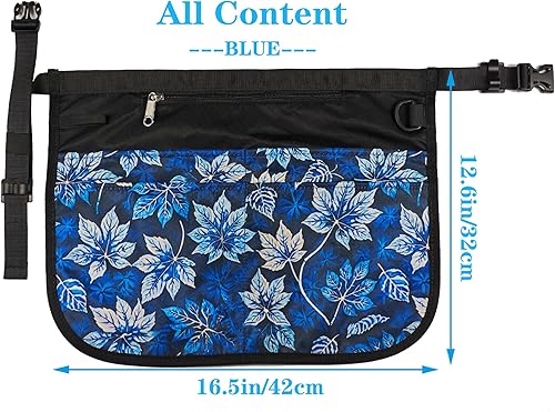 Miniatura 7 de Delantal impermeable para mujer con 5 bolsillos, delantales de camarera para poner y quitar rápidamente, delantal de trabajo para barista