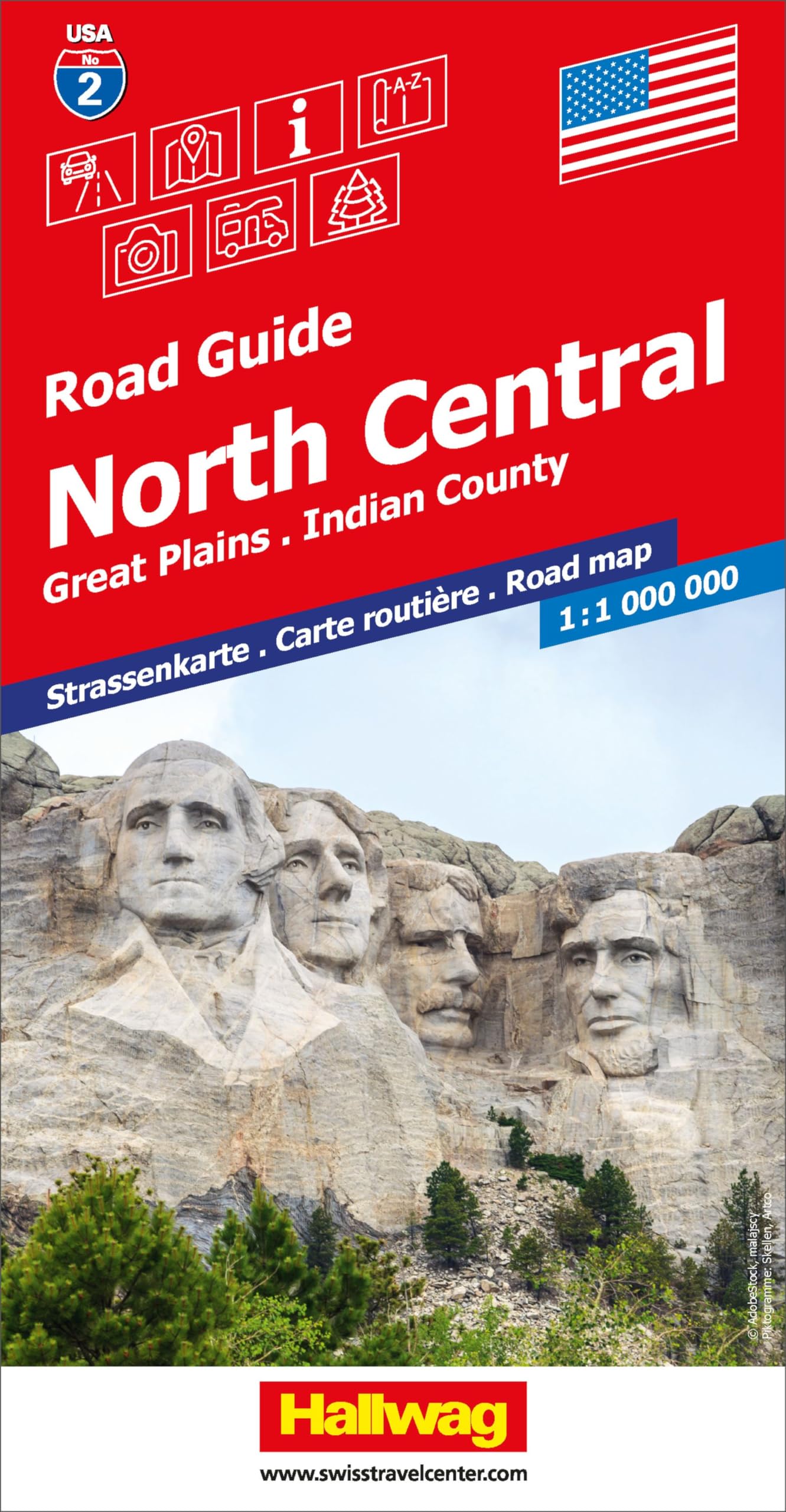USA North Central (2): Mit Badlands, Bighorn, Black Hills, Mt. Rushmore. Inkl. Stadtpläne, Ortsverzeichnis und Reiseinformationen (USA Road guides)