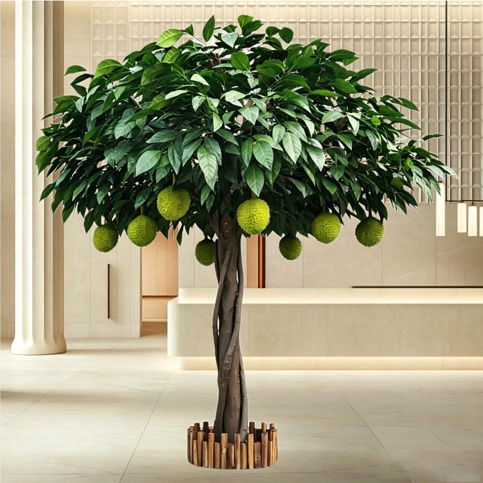 Faux Lucky Fruit Wishing Tree, Lifelike Faux Fruit Tree, for Hotel Wedding Party Event Landscape Display(1.8m x 1.3m)