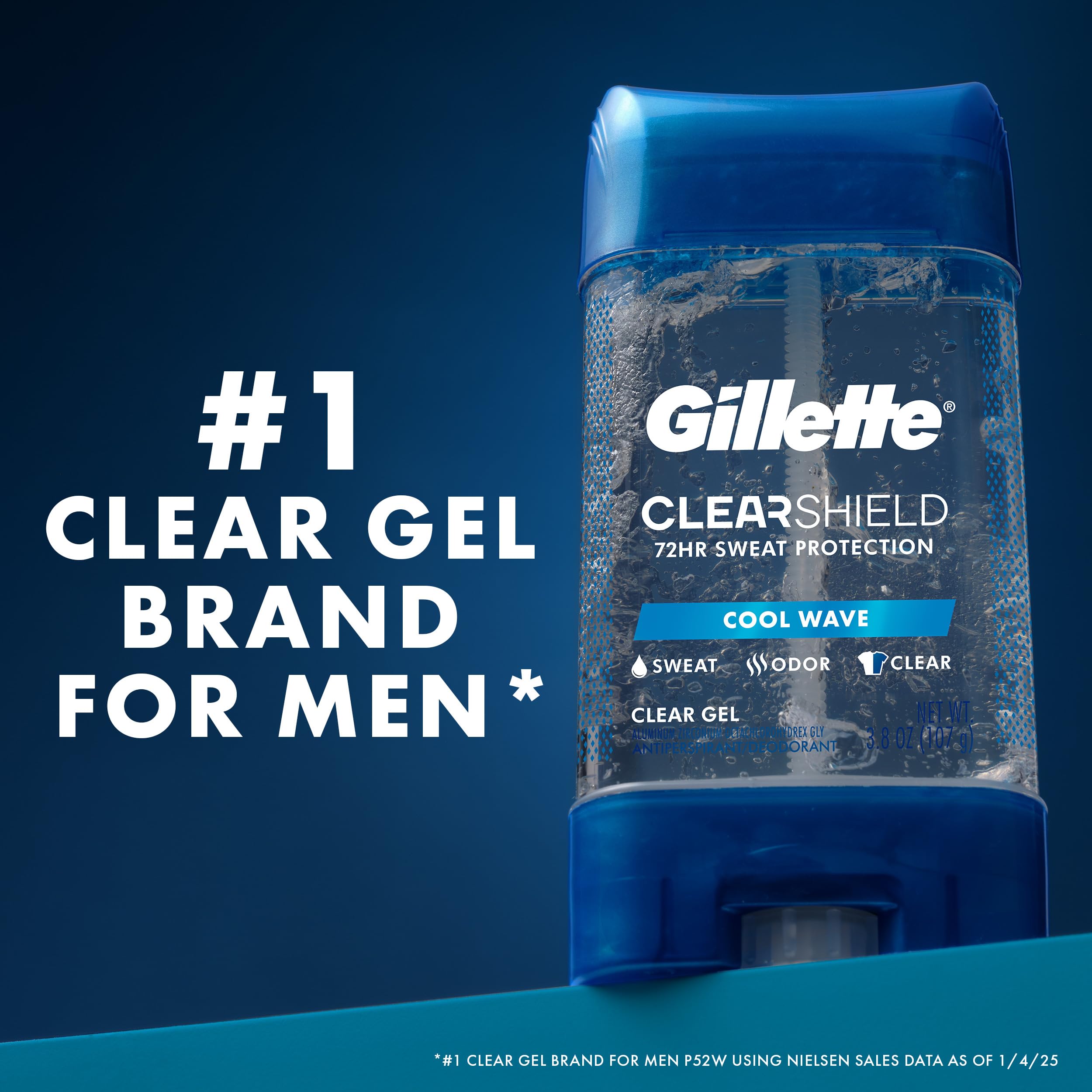 Clear Gel Cool Wave Antiperspirant and Deodorant 2 count 3.8 oz