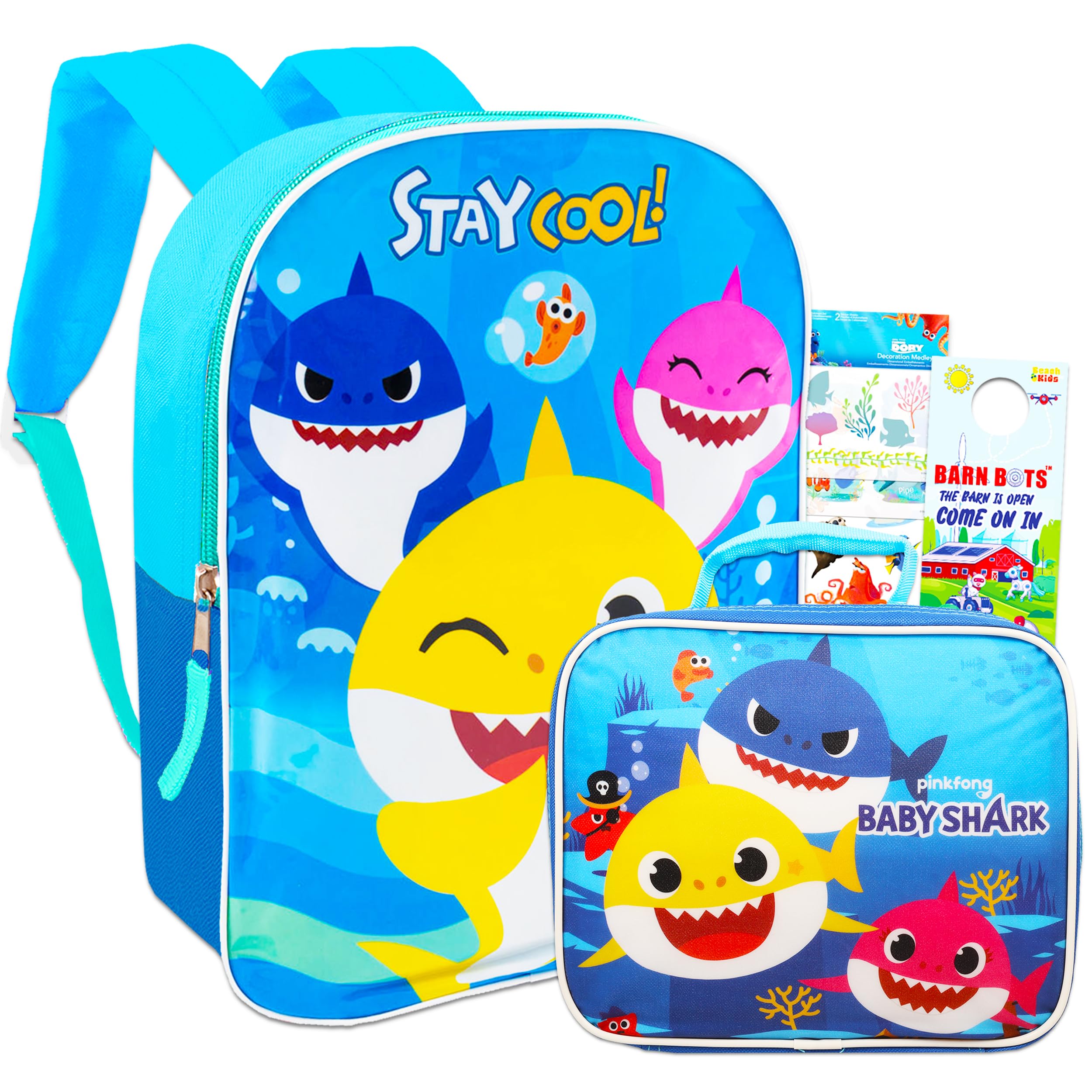 Pinkfong Baby Sharkbaby Shark Travel Backpack With Lunch Bag Boys