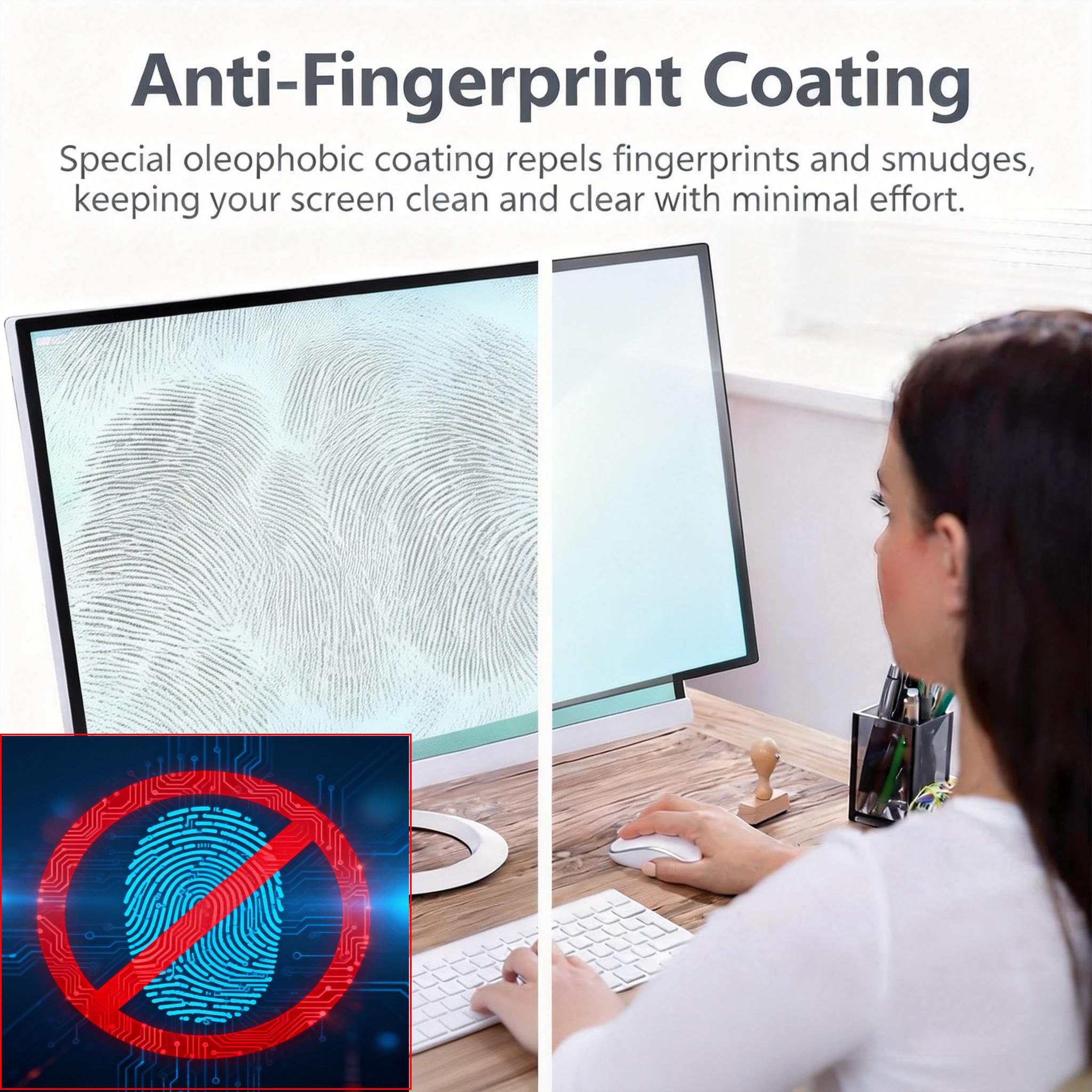 Pellicola protettiva per la privacy per monitor da 24 pollici, filtro anti luce blu per computer, pellicola protettiva per monitor per la cura degli occhi (16:9, 547 mm x 320 mm)