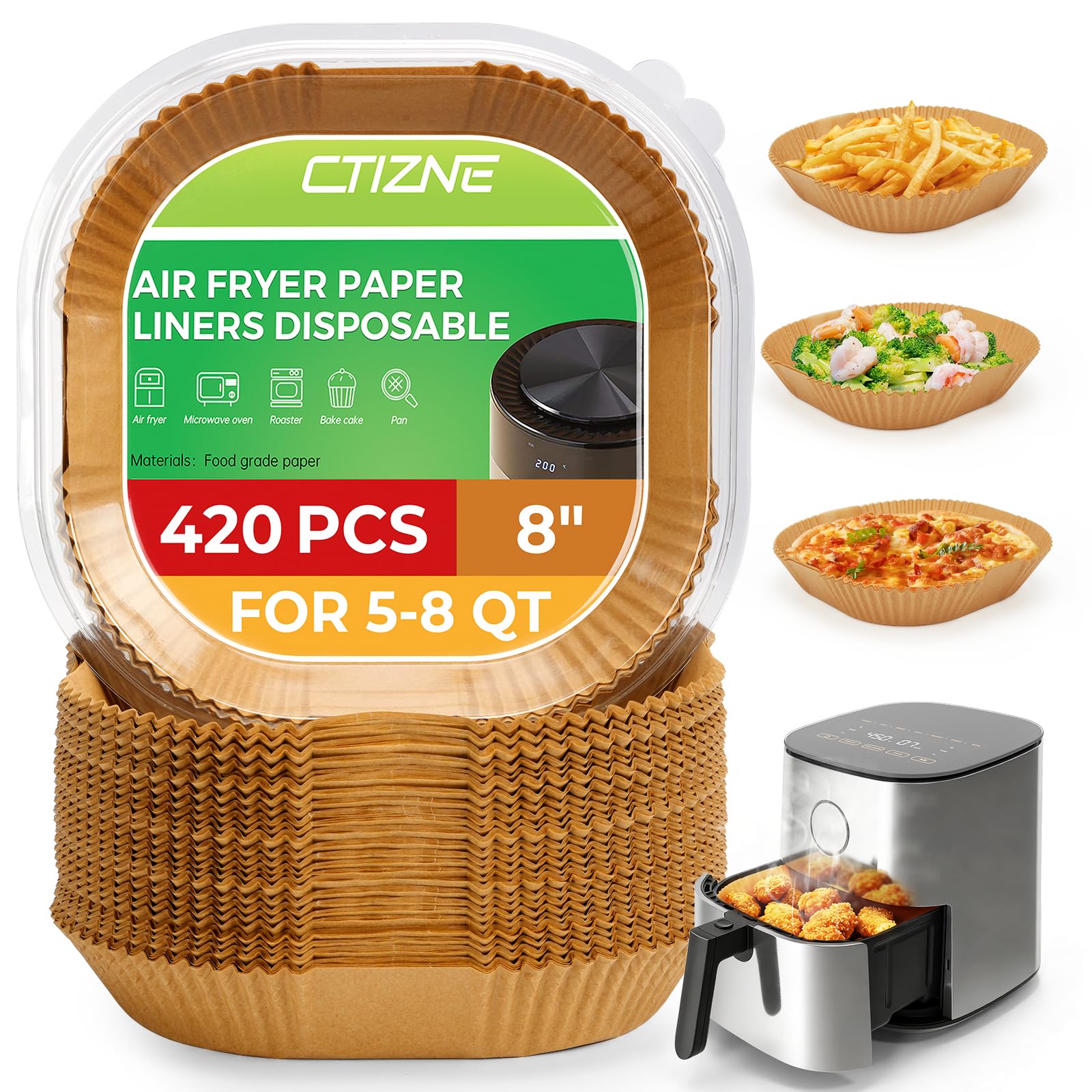 CTIZNE 420Pcs Air Fryer Liners Disposable