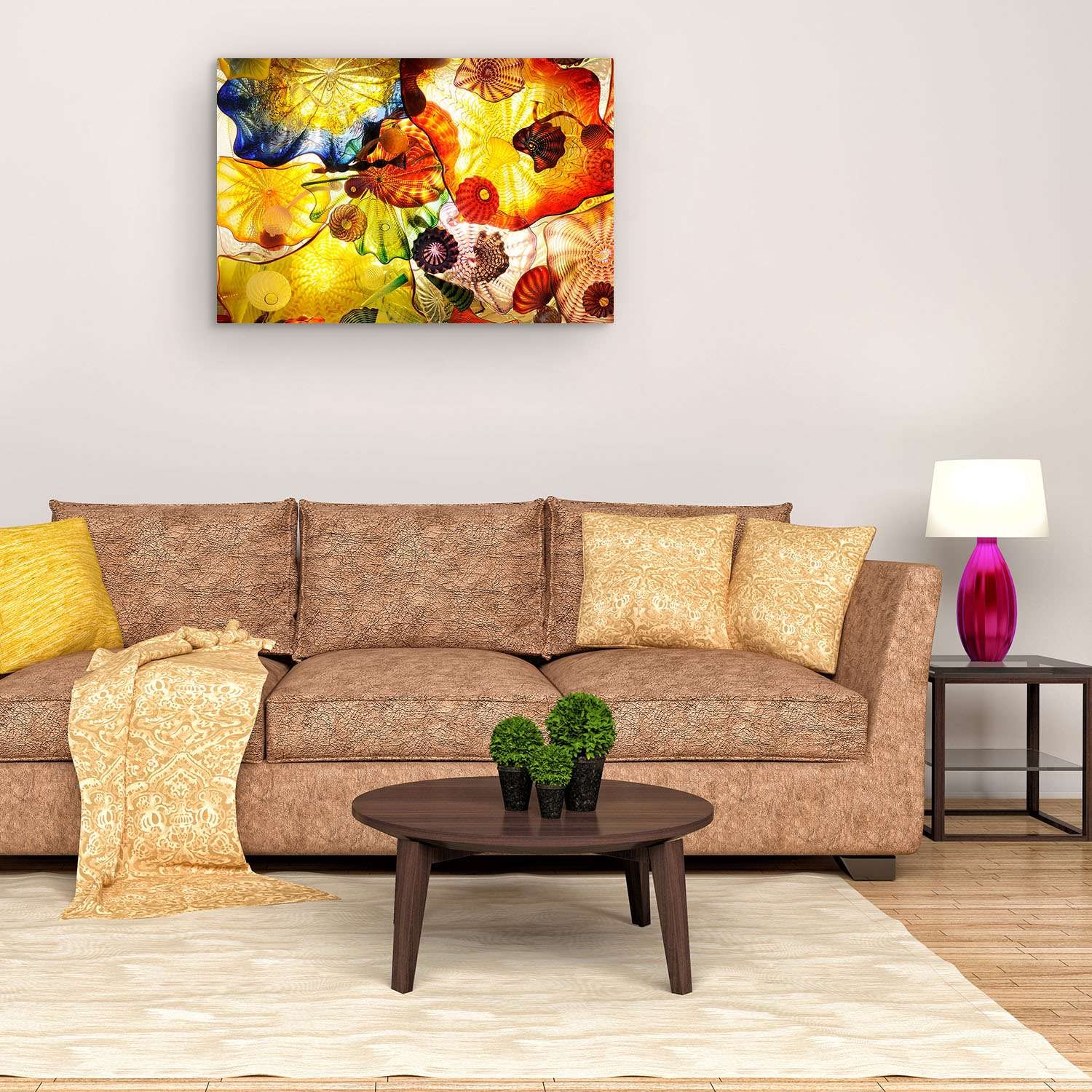 Startonight Quadro Su Tela Luminoso Al Buio 60x90 Cm - Donna Stile Puntinismo - Decorazione Moderna Per Soggiorno E Camera Da Letto