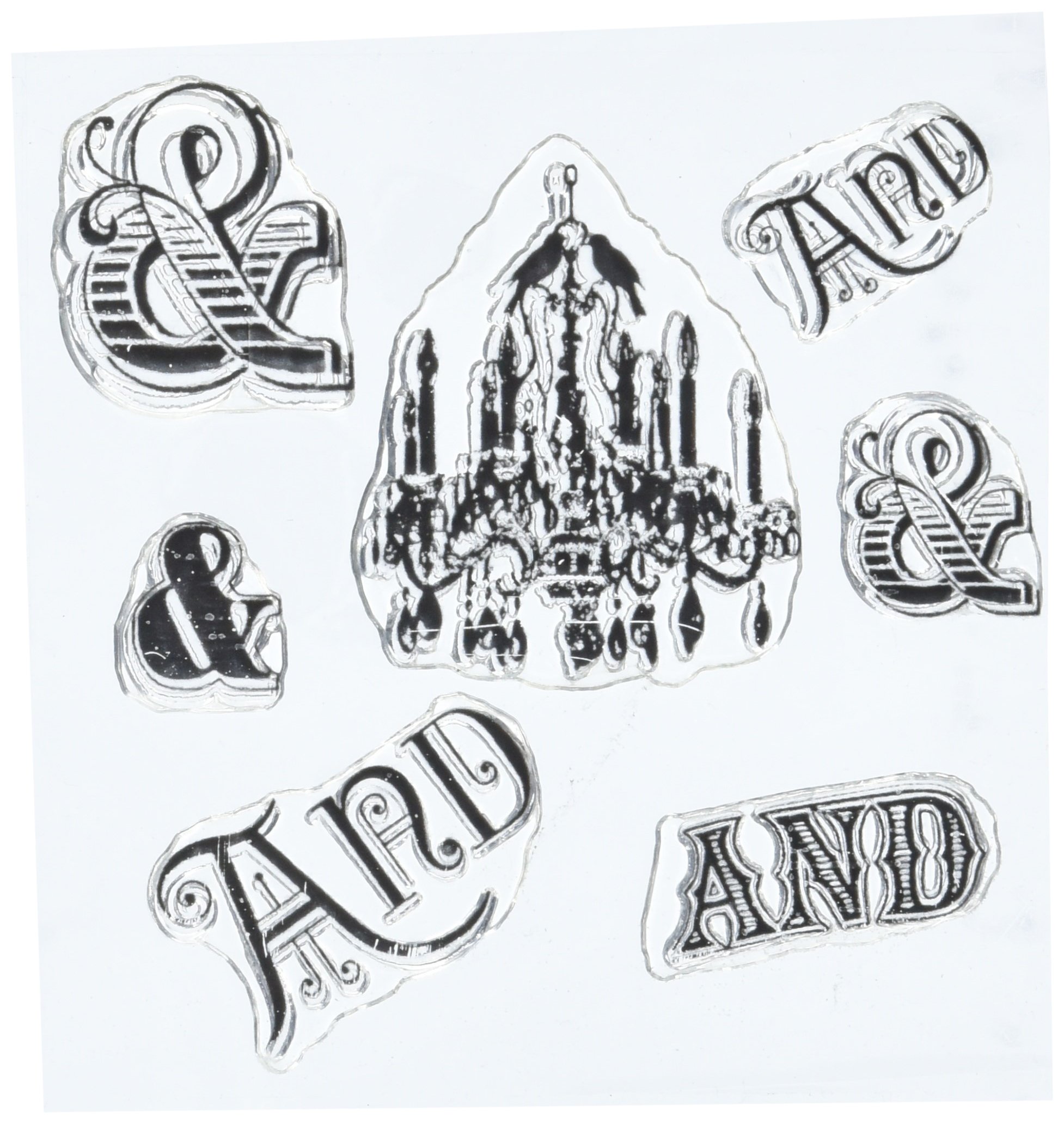 Something Tattered and Ampersand Chandelier Stamp, Clear