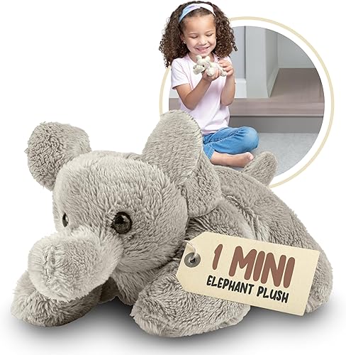 Forest & Twelfth Elefante de peluche, mini juguete de peluche para niños, recuerdos de fiesta de safari y bolsas de golosinas, premios de caja del