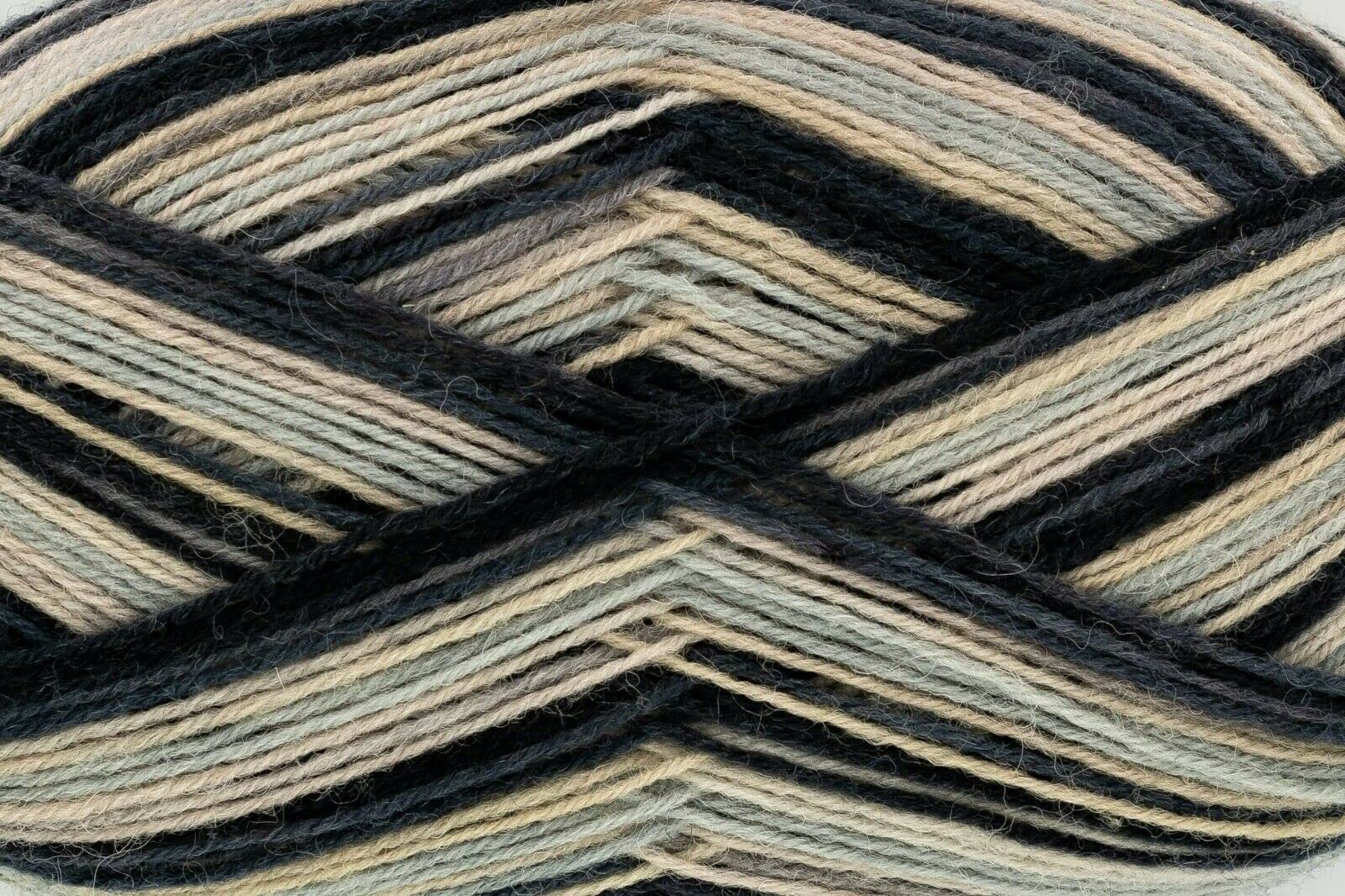 King Cole Zig Zag 4ply Sock - 100g - 75% Superwash Wool & 25% Nylon (Mayfly 4813)