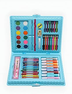 مجموعة الرسم - لوازم فنية كاملة للاطفال مع 48 طلاء زيتي، 18 لون شمعي، 8 الوان خشبية، 18 لون مائي، 8 اقلام ماركر، 68 قطعة للعب الابداعي وتقديم الهدايا
