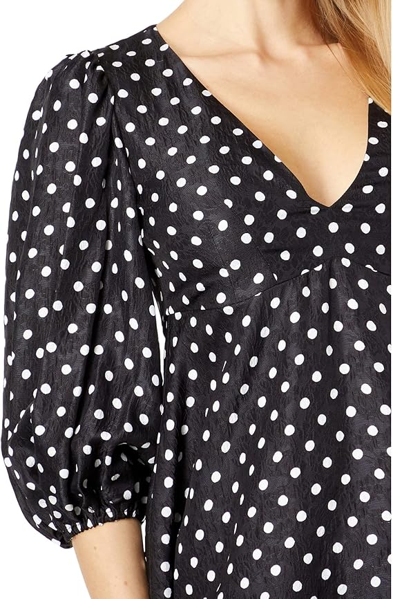 国内即発【kate spade】POMPOMリボン★ドット柄もこもこフラット kate spade new york Harmony Dot Clique Top Black 8 at Amazon