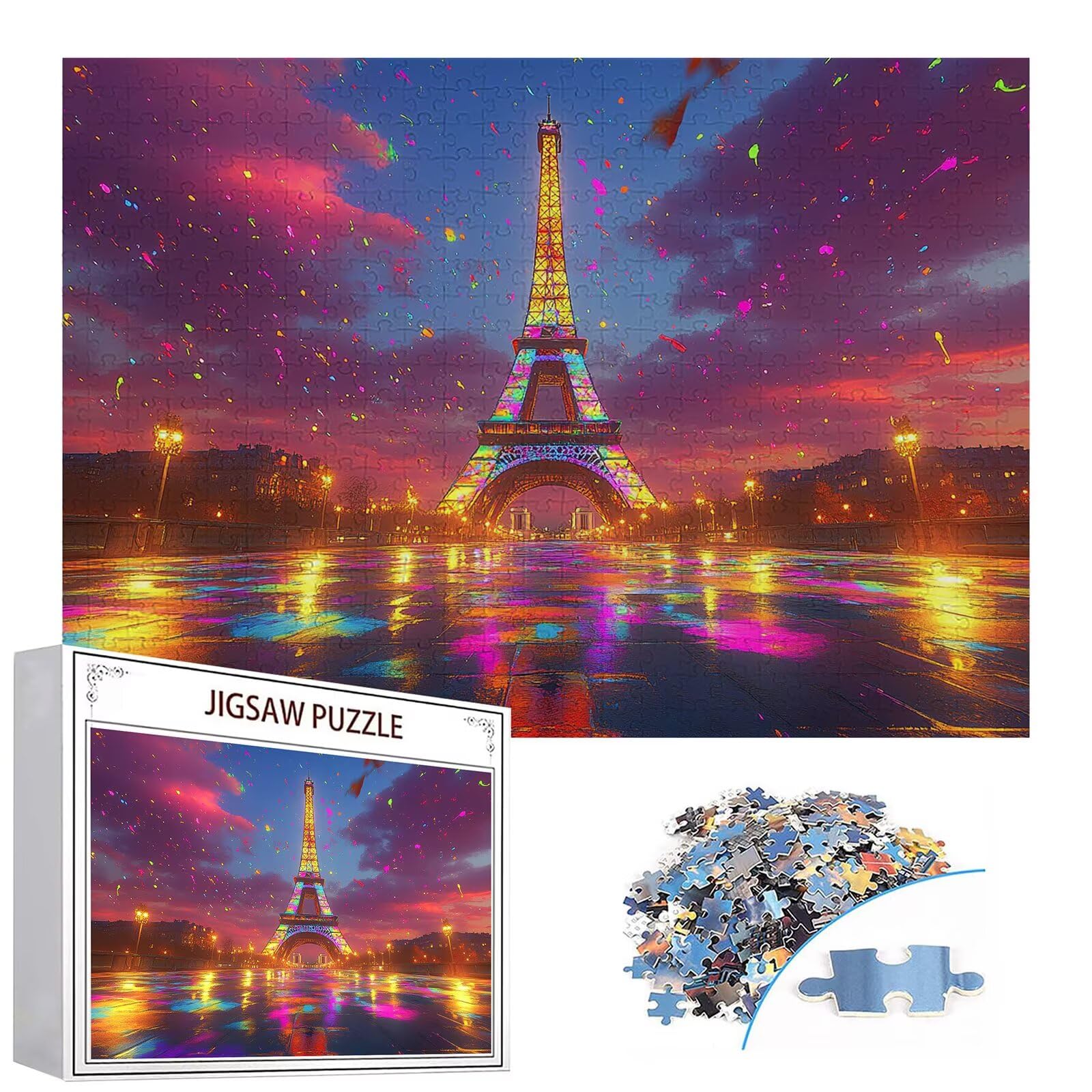 Puzzle 4000 elementów puzzle miasto dla dorosłych krajobraz 141x87cm Unikalne rzemiosło klasyczne 3D drewniana układanka do rodzinnych gier aktywnych, układanka zrób to sam do dekoracji ścian domu