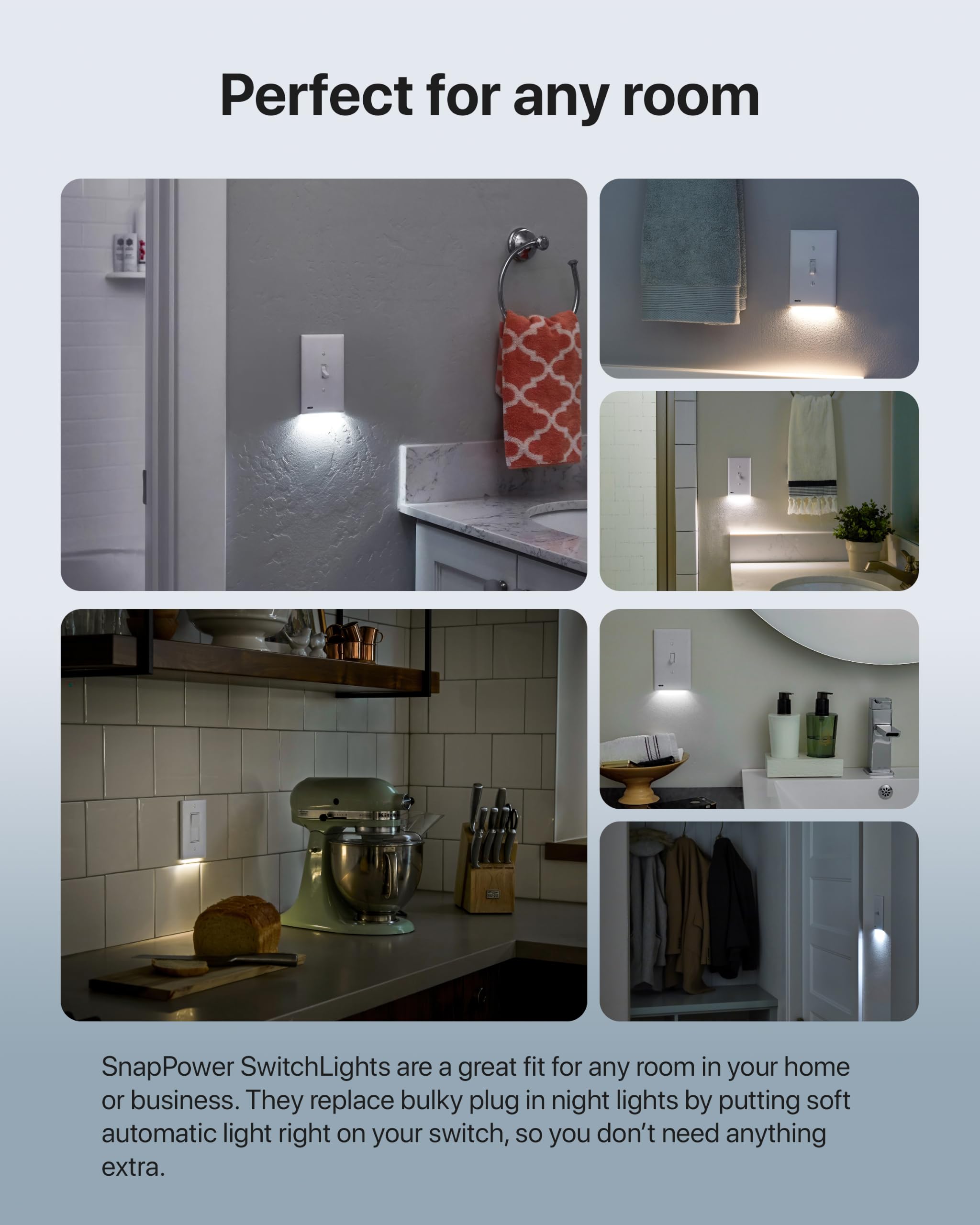 Amazon.co.jp: 2個パック - SnapPower SwitchLight - LEDナイトライト