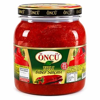 ONCU Mild Red Pepper Paste, 100% Natural, Traditional Turkish Pepper Paste, High Brix Concentrate, No Preservatives, Rich Flavor, 1650g 3.6 lb