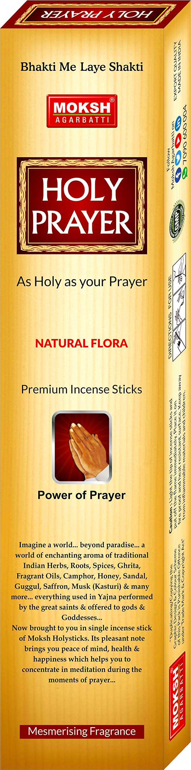 Moksh Holy Prayer Agarbathi - Pack of 6