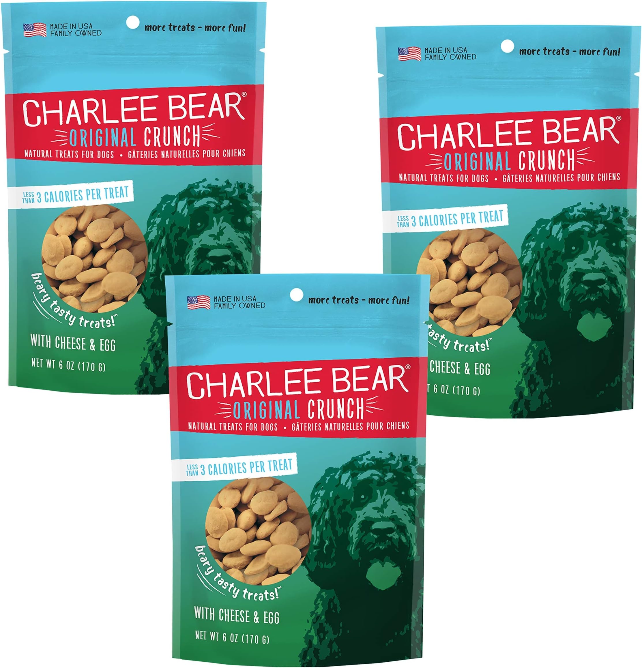 Charlee Bear Dog Treat, 6Ounce, Liver Pet Snack Treats