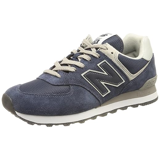 New Balance Men's 574 Core Sneaker, Navy/White, 10