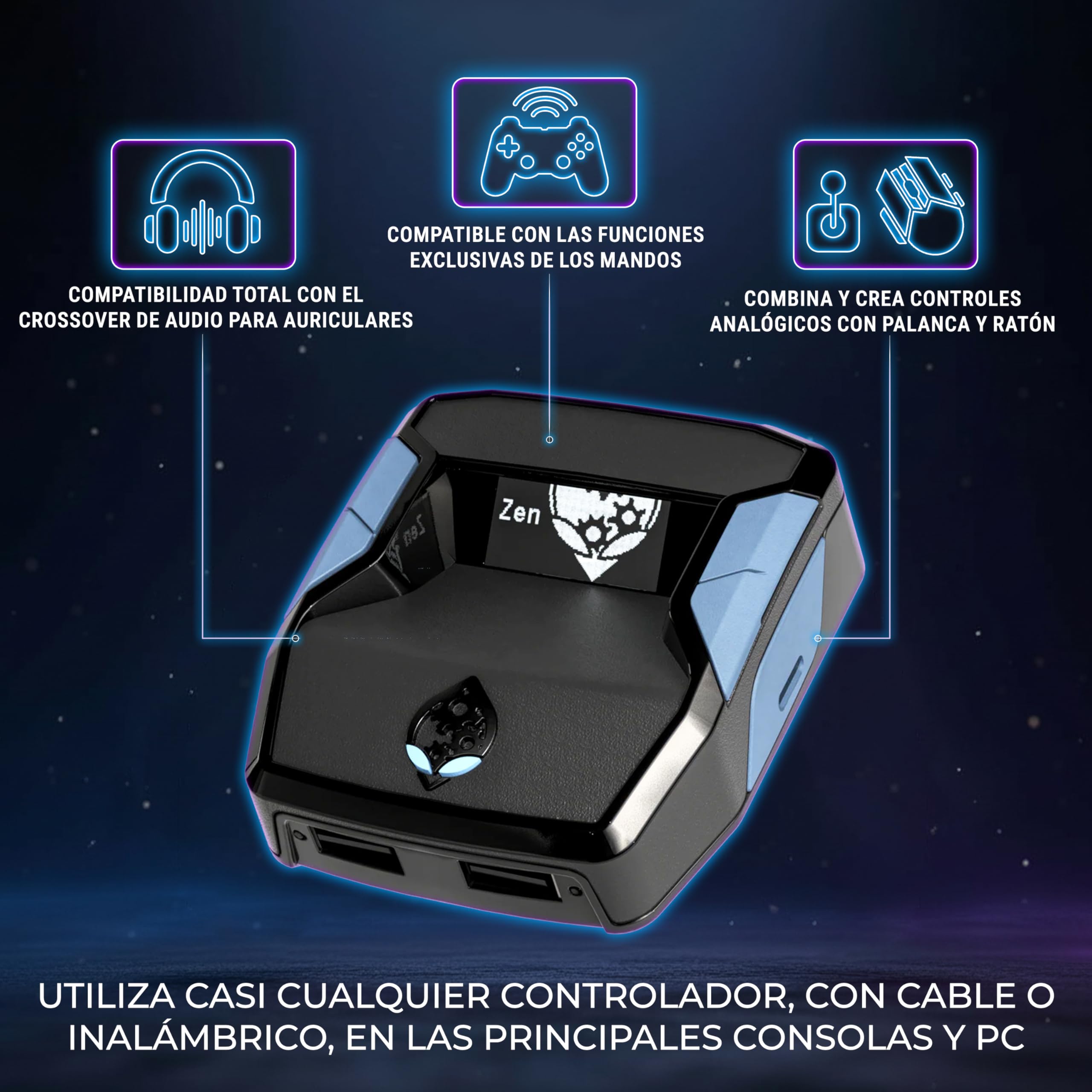 Collective Minds ‘Cronus Zen’ Adaptador de Controlador para PS4, PS5, Xbox One, Xbox Series X|S, Switch y PC | Juego Cross-Platform, Mods, Scripts y Soporte para Teclado/Ratón
