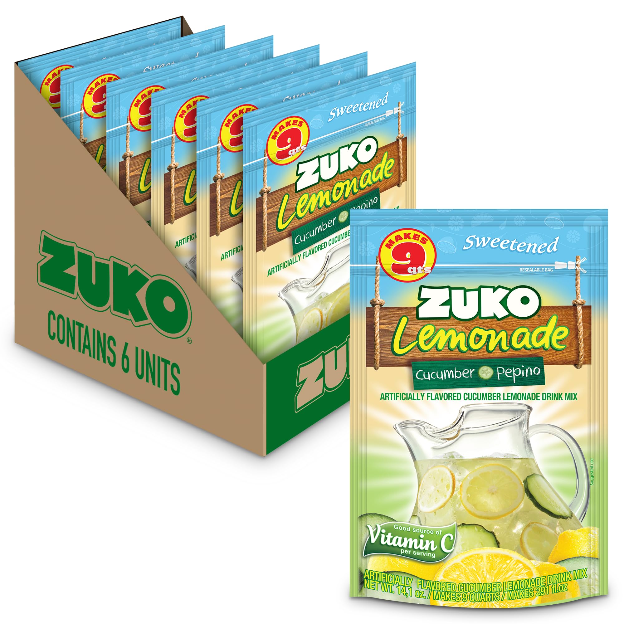 Amazon.com: ZUKO Cucumber Instant Powder Drink, Family Pack, No