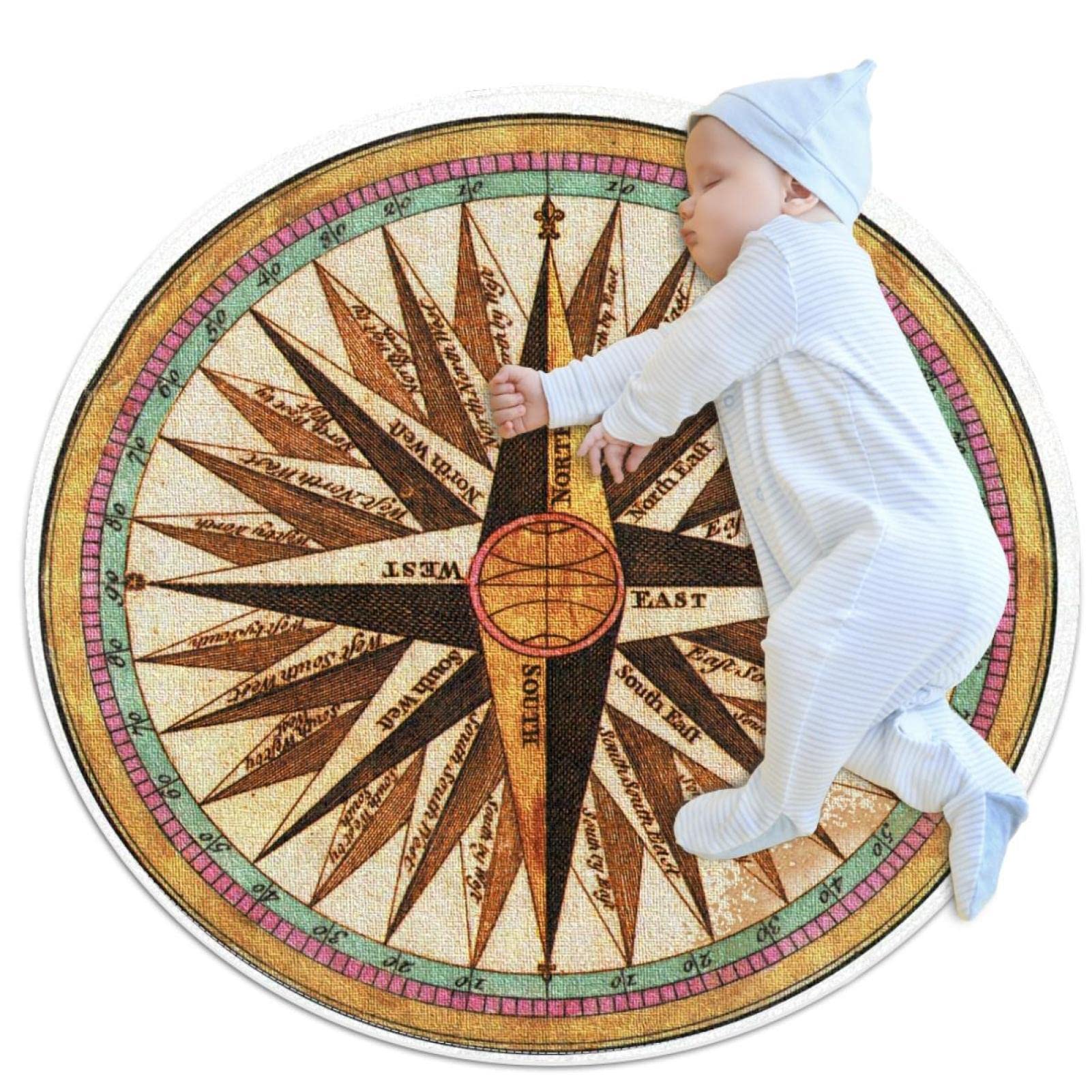 Tapis de sol circulaire dans la chambre pour un réveil en douceur