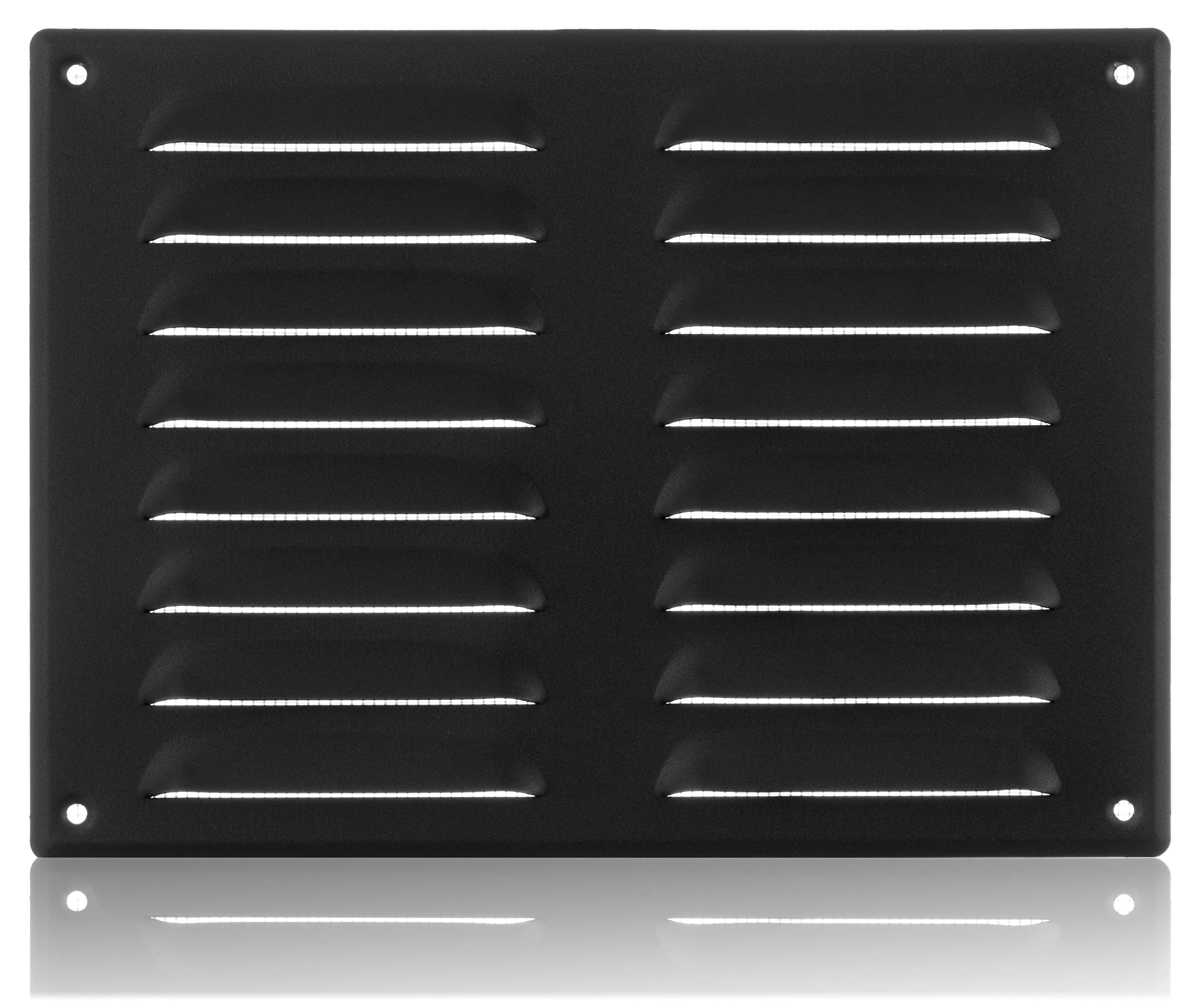 260x190mm / 10x7.5 inch Anthracite Metal Ventilation Grille with Flyscreen - Air Vent Cover