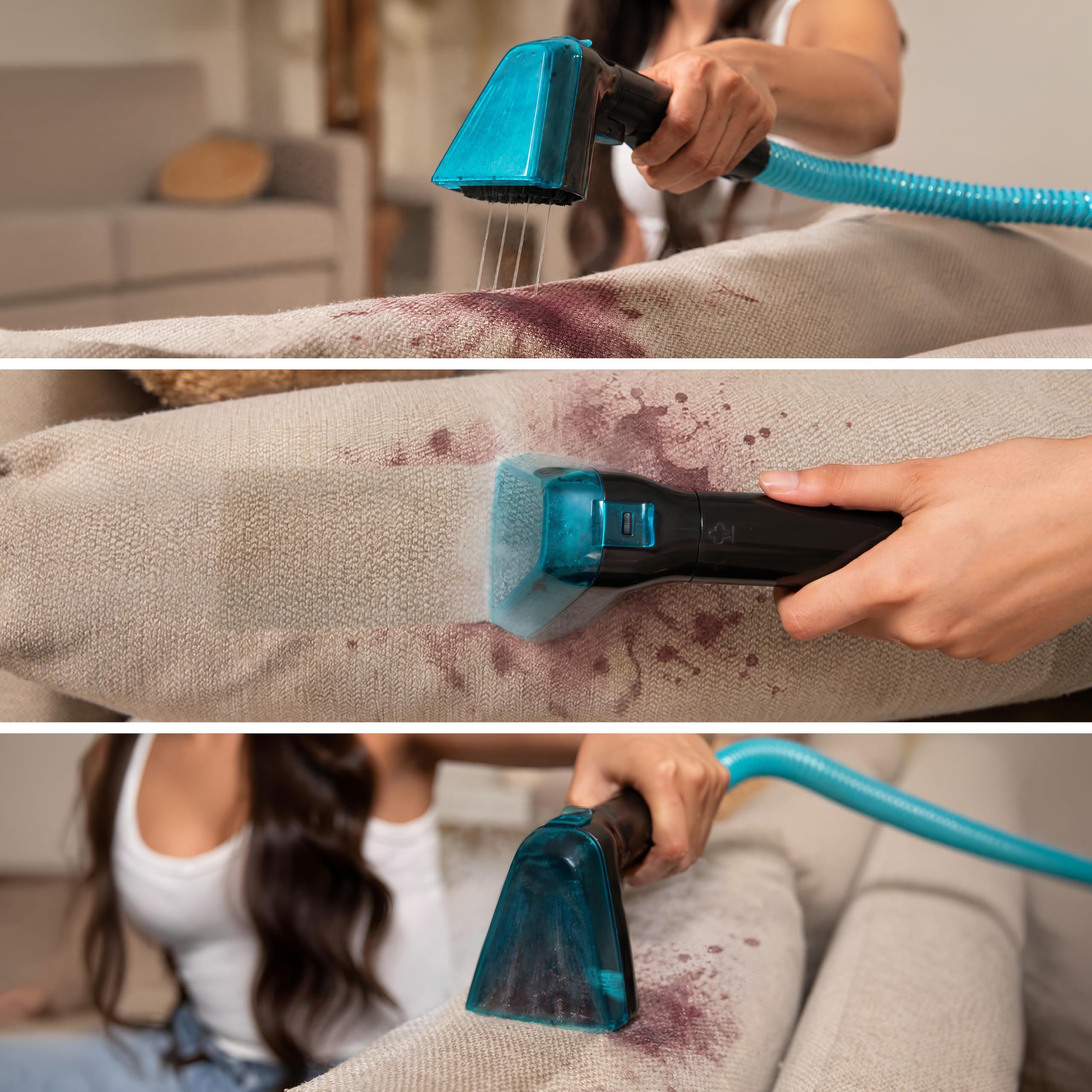Cecotec Limpiador Aspirador Tapicerías con Función Vapor con Cable