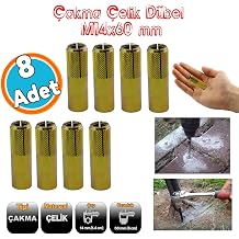 akma  elik D bel   Di li 8 Adet M14x60 mm Raf  skele Montaj Ba lant  Monte Beton Asma Aparat