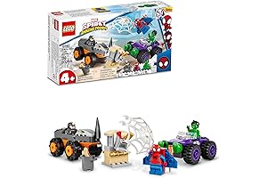 Marvel Hulk vs. Rhino Monster Truck Show for 3-Year-Olds with Spider-Man Minifigure