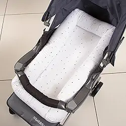 Biramar Baby New York Mini Triângulo Ninho para Carrinho e Mini Berço, Branco, 64 x 36 x 10 cm