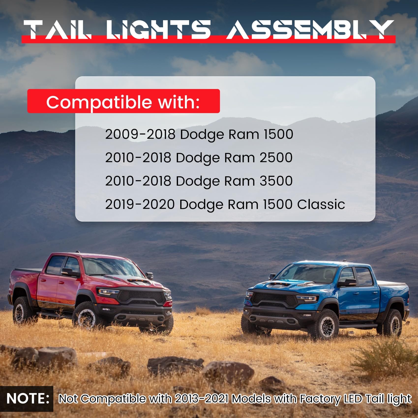 Tail Lights Fits 2009 - Key Features