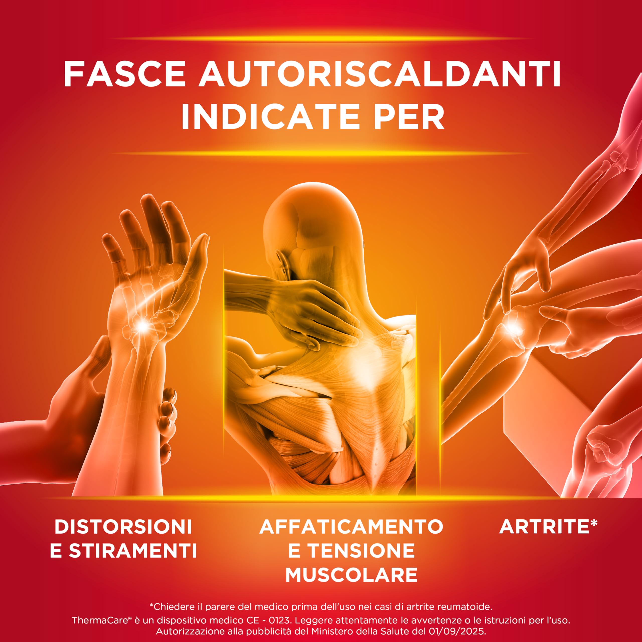 ThermaCare Versatile XL Fasce Autoriscaldanti a Calore Terapeutico per Dolore Diffuso, 8 Ore Calore Costante, 2 Fasce Monouso