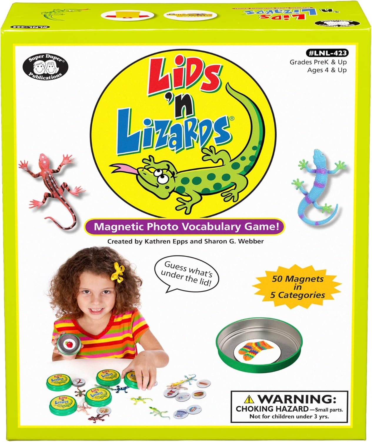 Super Duper Publications | Lids 'n Lizards® Magnetic Photo Vocabulary Game | Educational Learning Resource for Children