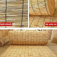 Vista 3 de Persianas enrollables de caña para exteriores, persianas enrollables de bambú retro, anti-UV e impermeable, adecuadas para interiores y exteriores