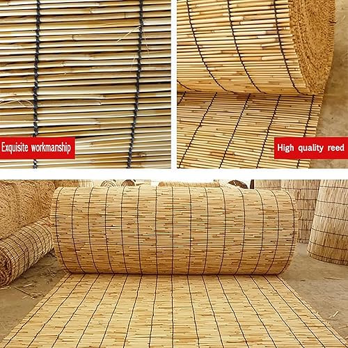 Miniatura 3 de Persianas enrollables de caña para exteriores, persianas enrollables de bambú retro, anti-UV e impermeable, adecuadas para interiores y exteriores,