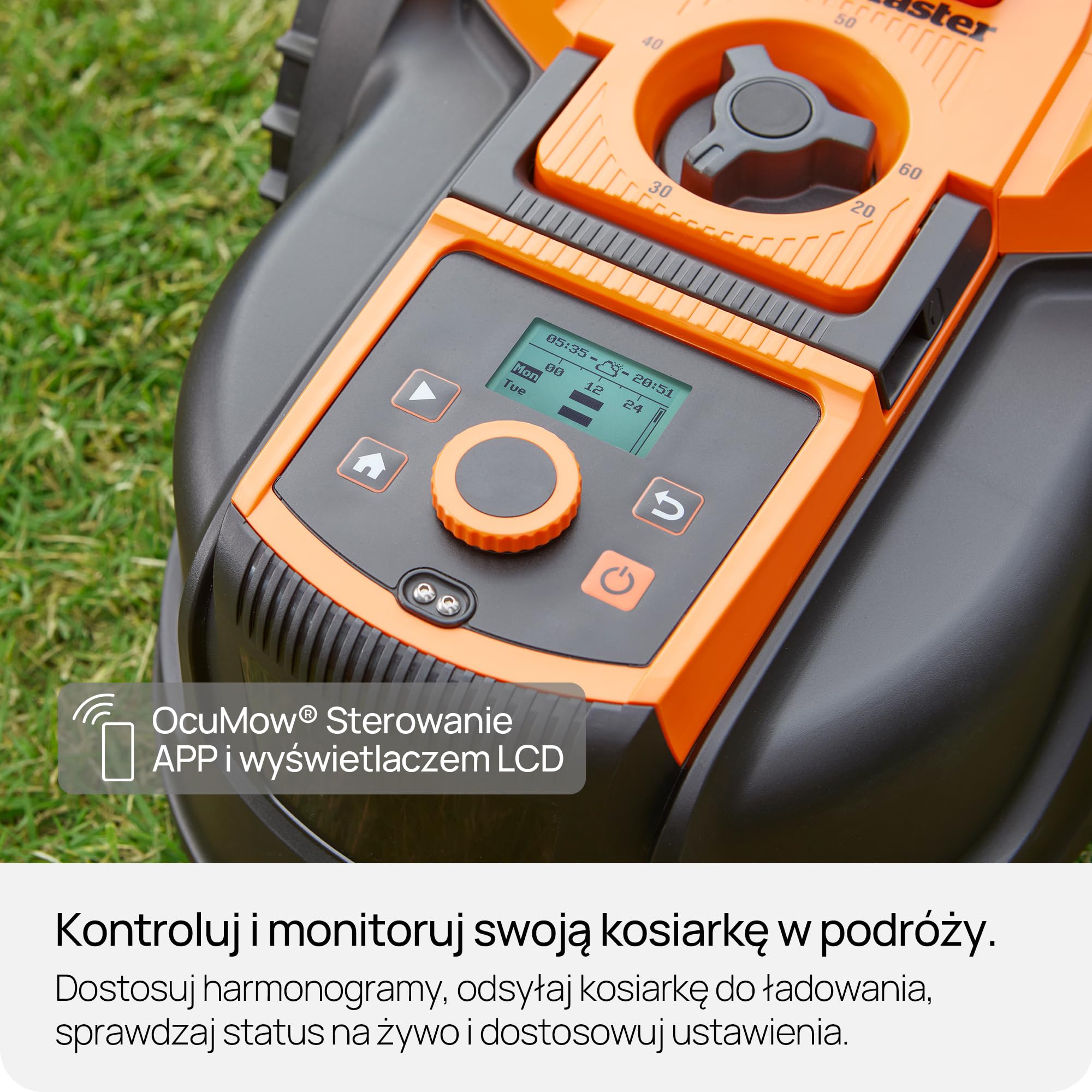 Lawnmaster AMB16i4 Plus kosiarka automatyczna, bez kabla ograniczającego do 600 m², unikanie przeszkód, nawigacja optyczna, automatyczna stacja ładująca, funkcja strefy zabronionej, aplikacja WiFi i