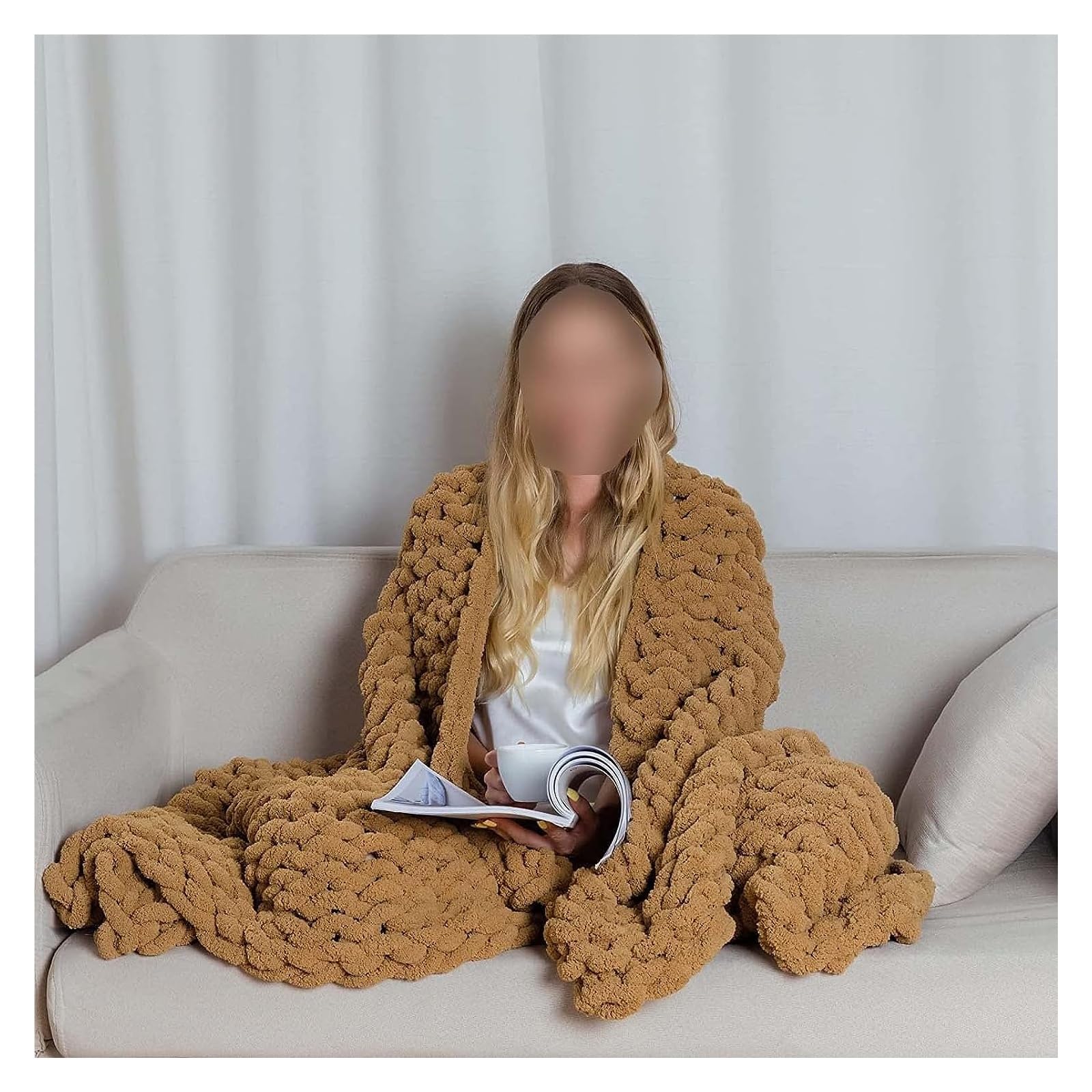 Coperta Da Tiro A Maglia Grossa Coperta In Filato Di Ciniglia Coperta Lavorata A Maglia Coperta Fatta A Mano In Maglia For Divano Letto Decorazioni For La Casa Coperta Gigante Accogliente E Spessa All