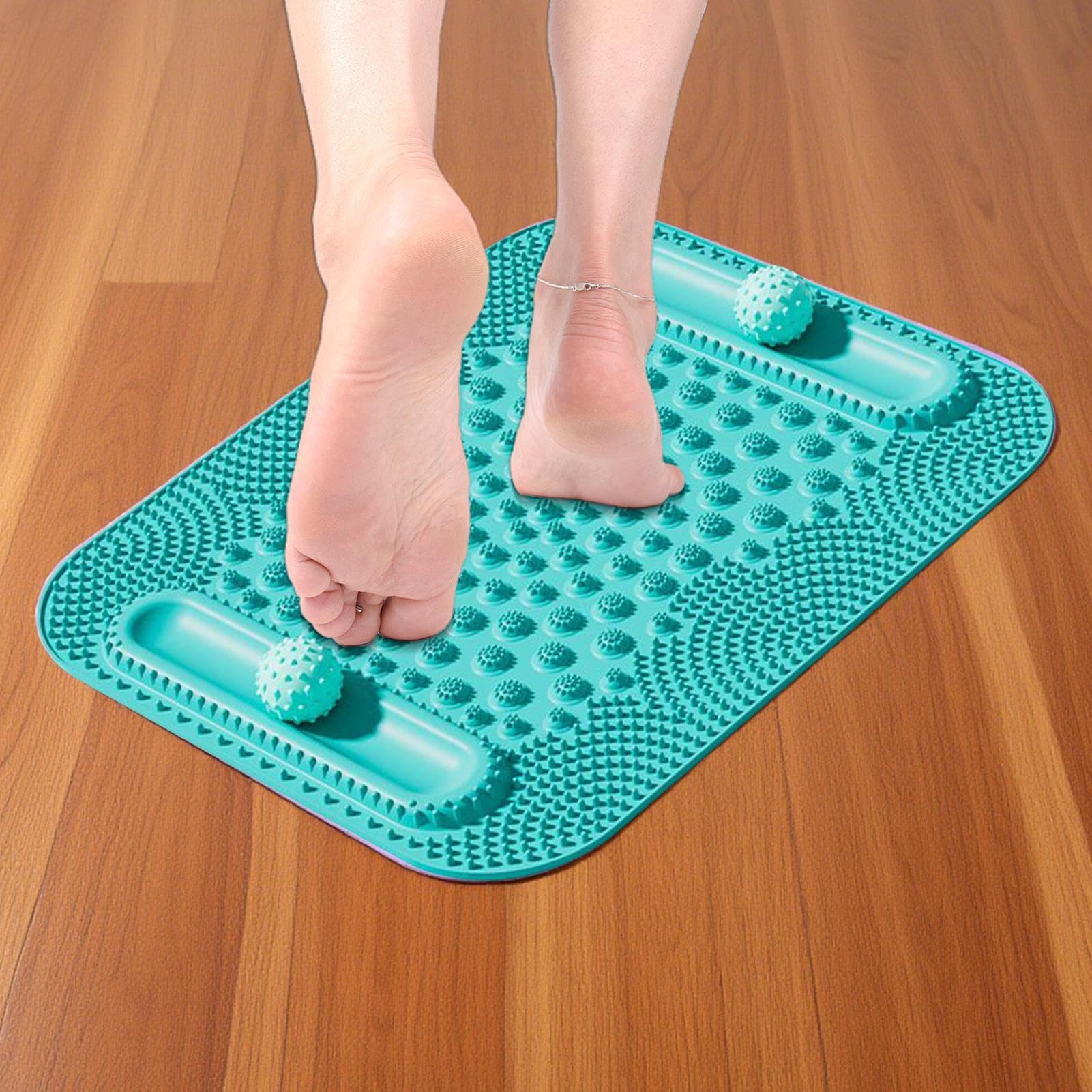 Tappetino Punti Pressione Piedi Stimolatore Gambe Doppio Binario | Tappetino Massaggiante Riflessologia Plantare Rilassamento Muscolare Circolazione Sonno Migliore An