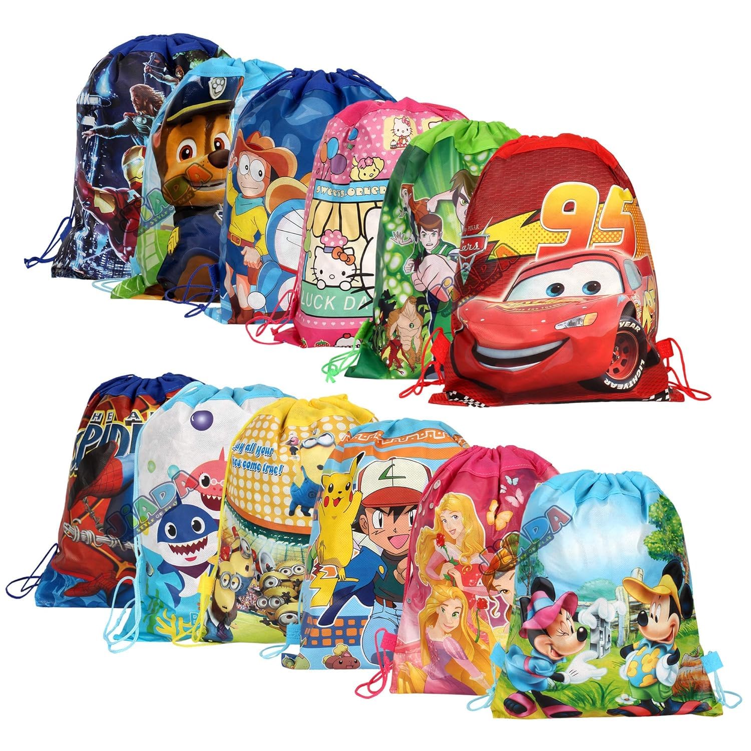 Royals Return Gifts Set of Cartoon Printed Kids Haversack Bags Pack of 12-image-32