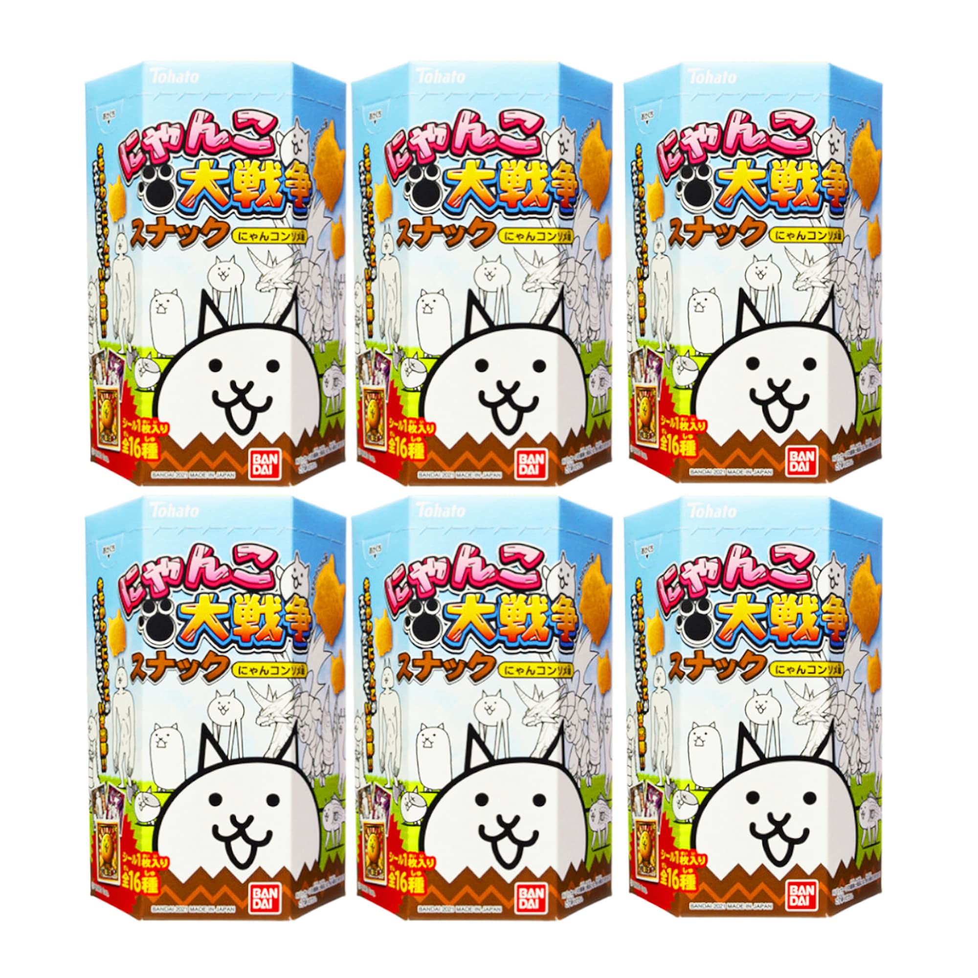 Amazon.co.jp: 東ハト にゃんこ大戦争スナックにゃんコンソメ味 18g×6