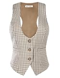 GRACE KARIN Women's Suit Vest Top, Dressy Casual Sleeveless Button Wasitcoat, Fromal Steampunk Blazer For Work Office
