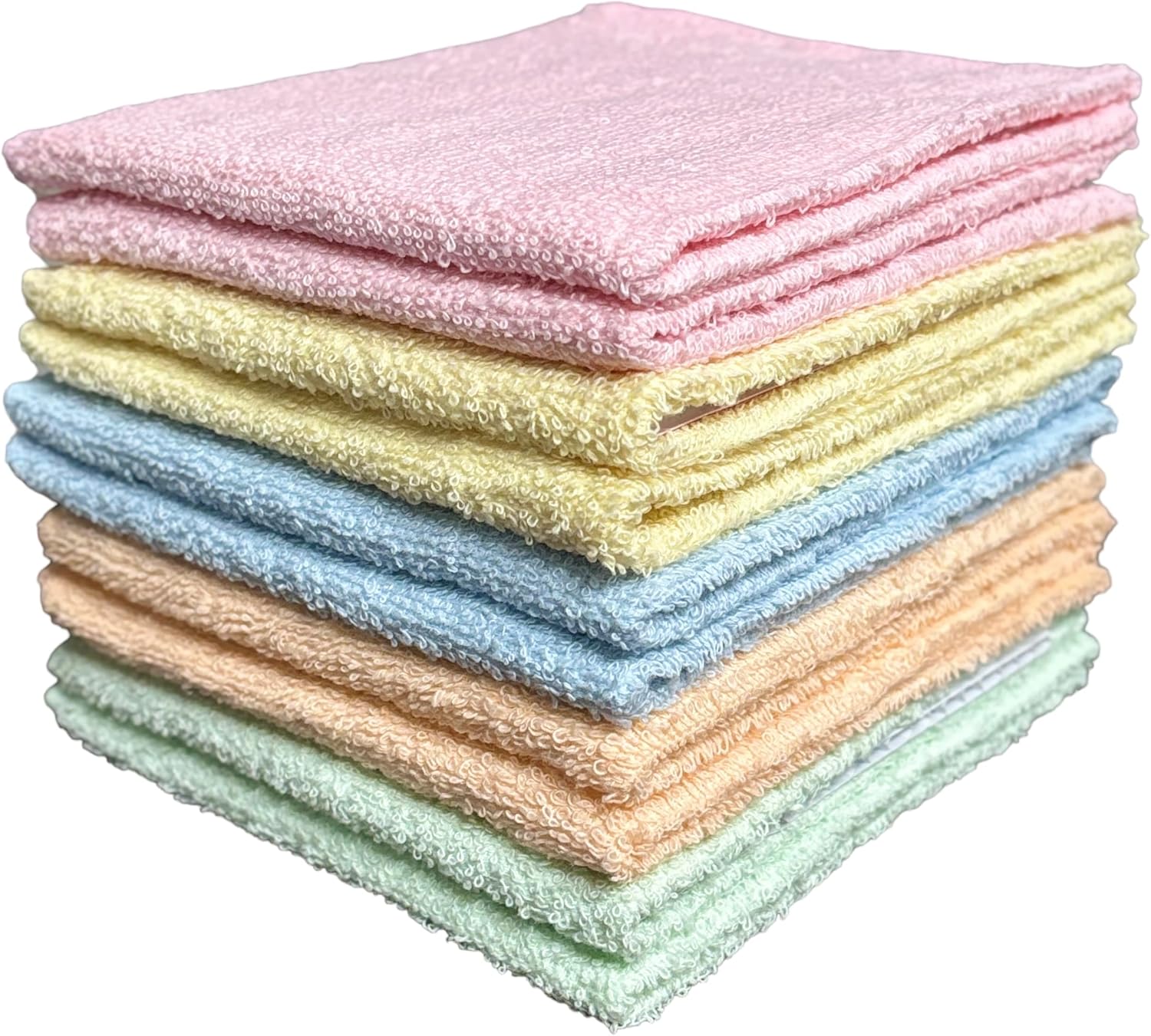 Washcloths 30 Pack, 100% Cotton Wash Cloths Extra Soft, Highly Absorbent Wash Cloths - Machine Washable Size 12 X 12 inch, Assorted Colors.