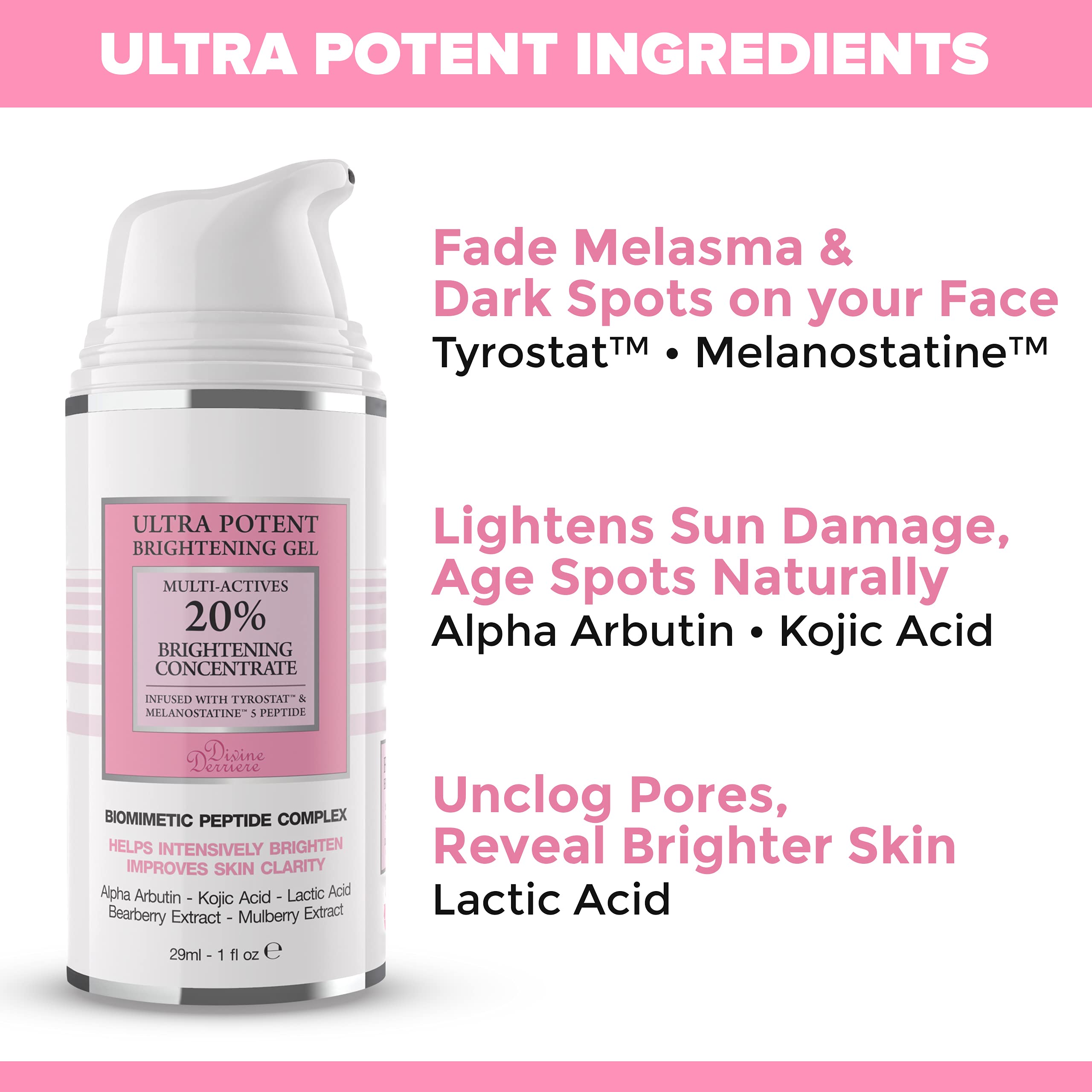 2 Hydroquinone Dark Spot Corrector Remover Brightening Serum, Skin