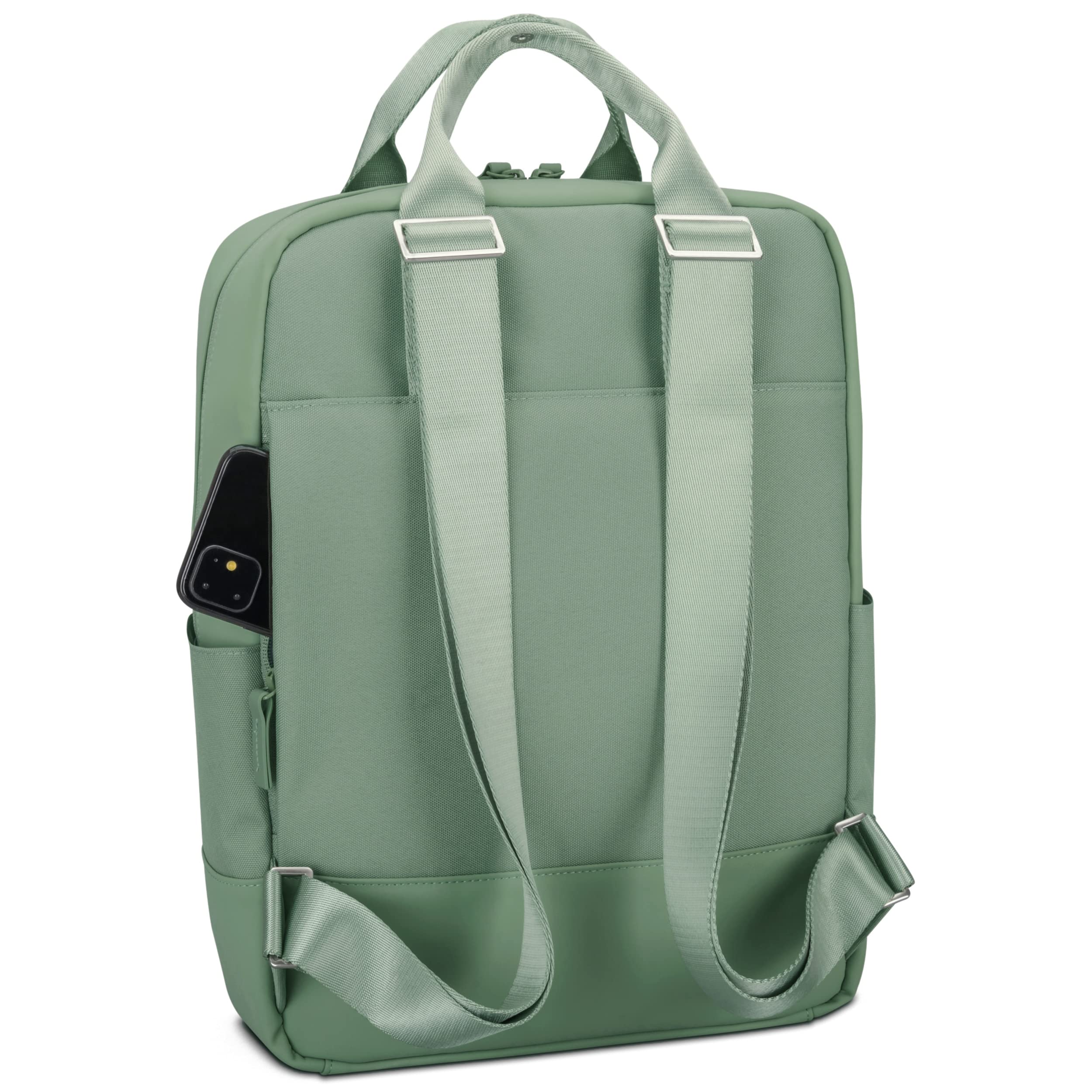 Johnny Urban Zaino Donna e Uomo Verde - Jona Large - Zaini Porta Pc 15.6 Pollici Per Lavoro, Viaggio, Università - Materiale Sostenibile - Idrorepellente