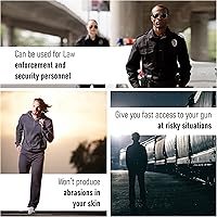 Vista 7 de Houston Gun Holsters IWB - Funda para pistola con bolsa Mag de Houston, cuero ecológico, material suave, se adapta a cañones 1911 de 5 y 4 pulgadas