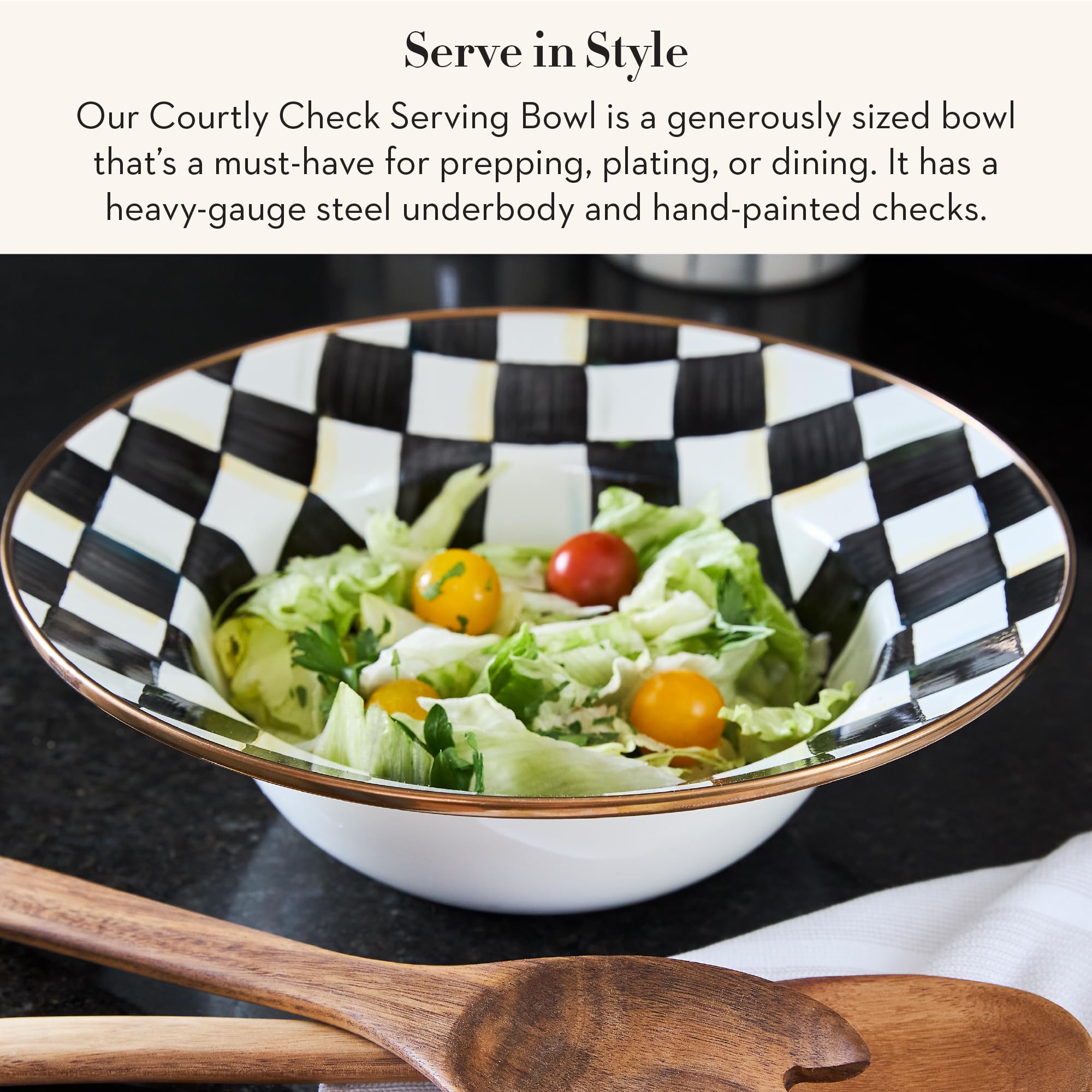 Amazon.com | MACKENZIE-CHILDS Enamel Serving Bowl, Serveware and