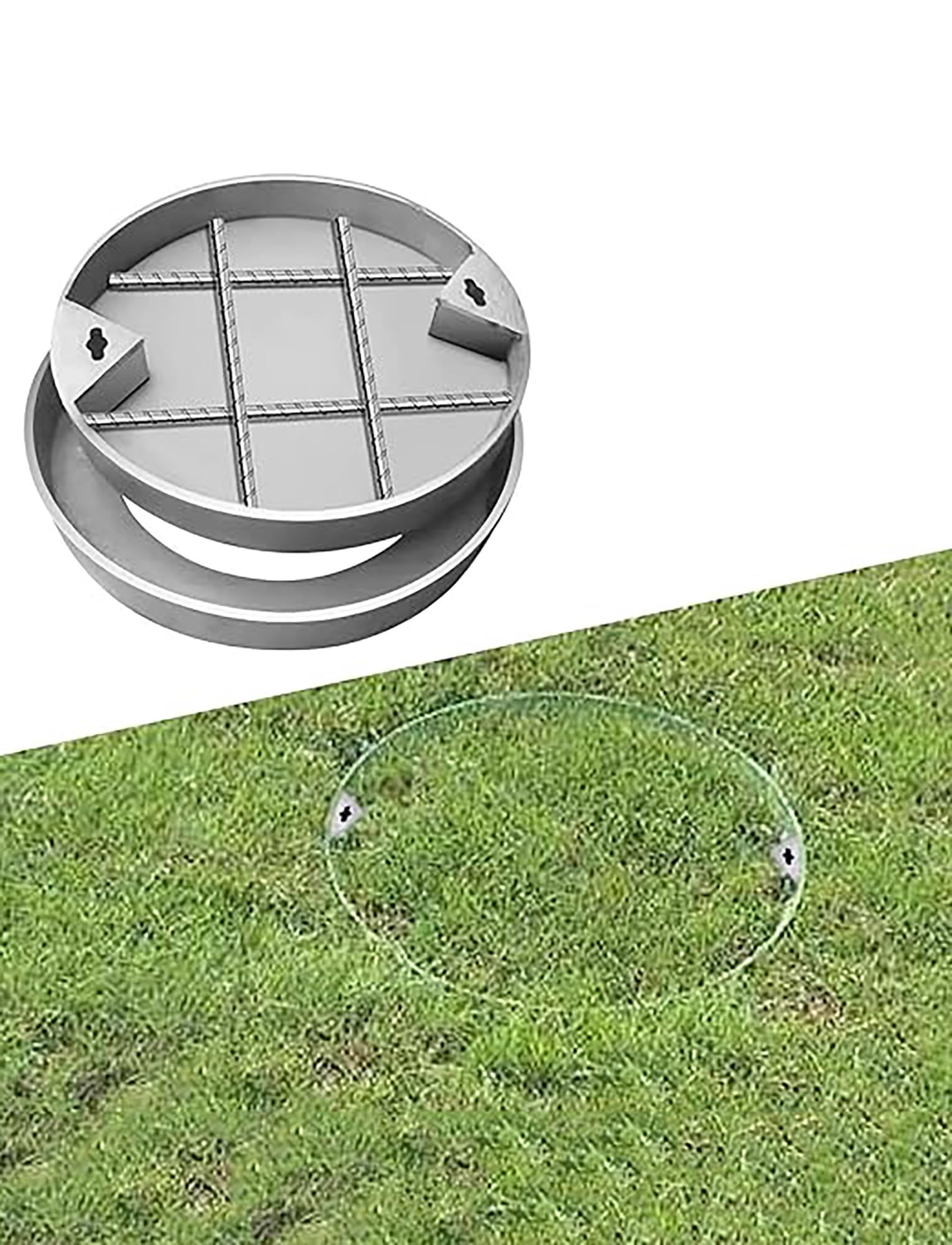Couvercle de regard de visite en acier inoxydable de 65 cm robuste et durable