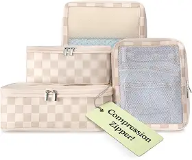 Vandel Cubos de compressão que economizam espaço para mulheres, homens, estojo de viagem compressível, organizador de mala para bagagem e mochilas, cubo de mala