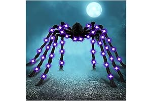 78" Jumbo Halloween Light Up Spider Scary Giant Spider for Indoor Outdoor